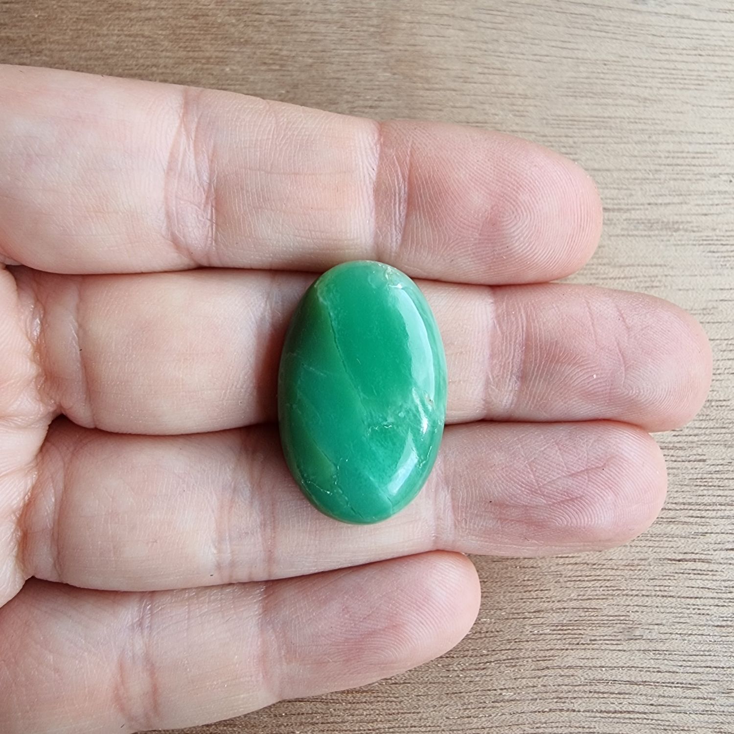 Chrysoprase Cabochon / Pendant for jewelry making or diy craft projects 6gr