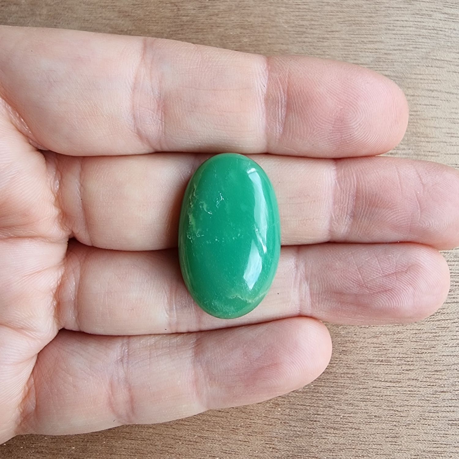 Chrysoprase Cabochon / Pendant for jewelry making or diy craft projects 5.9gr