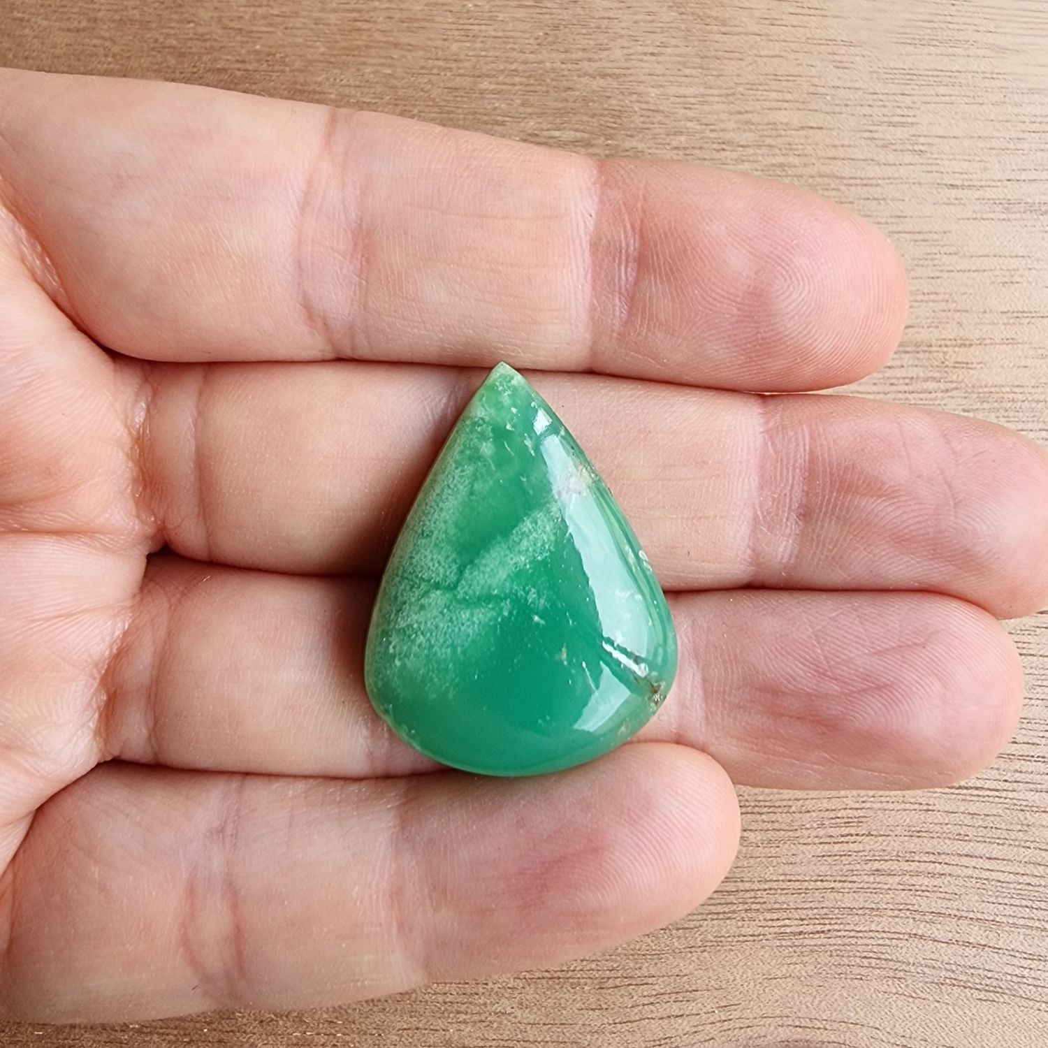 Chrysoprase Cabochon / Pendant for jewelry making or diy craft projects 7.3gr