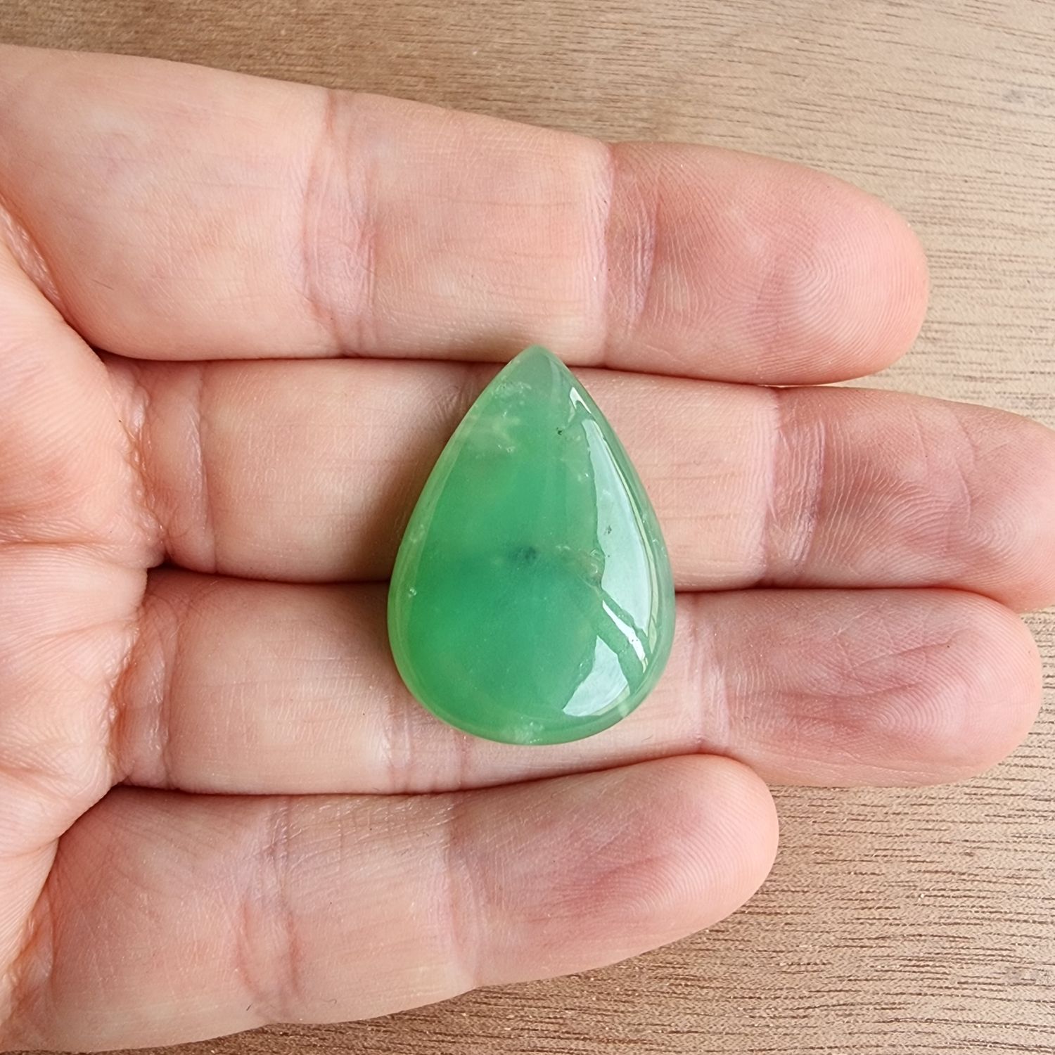 Chrysoprase Cabochon / Pendant for jewelry making or diy craft projects 7.5gr