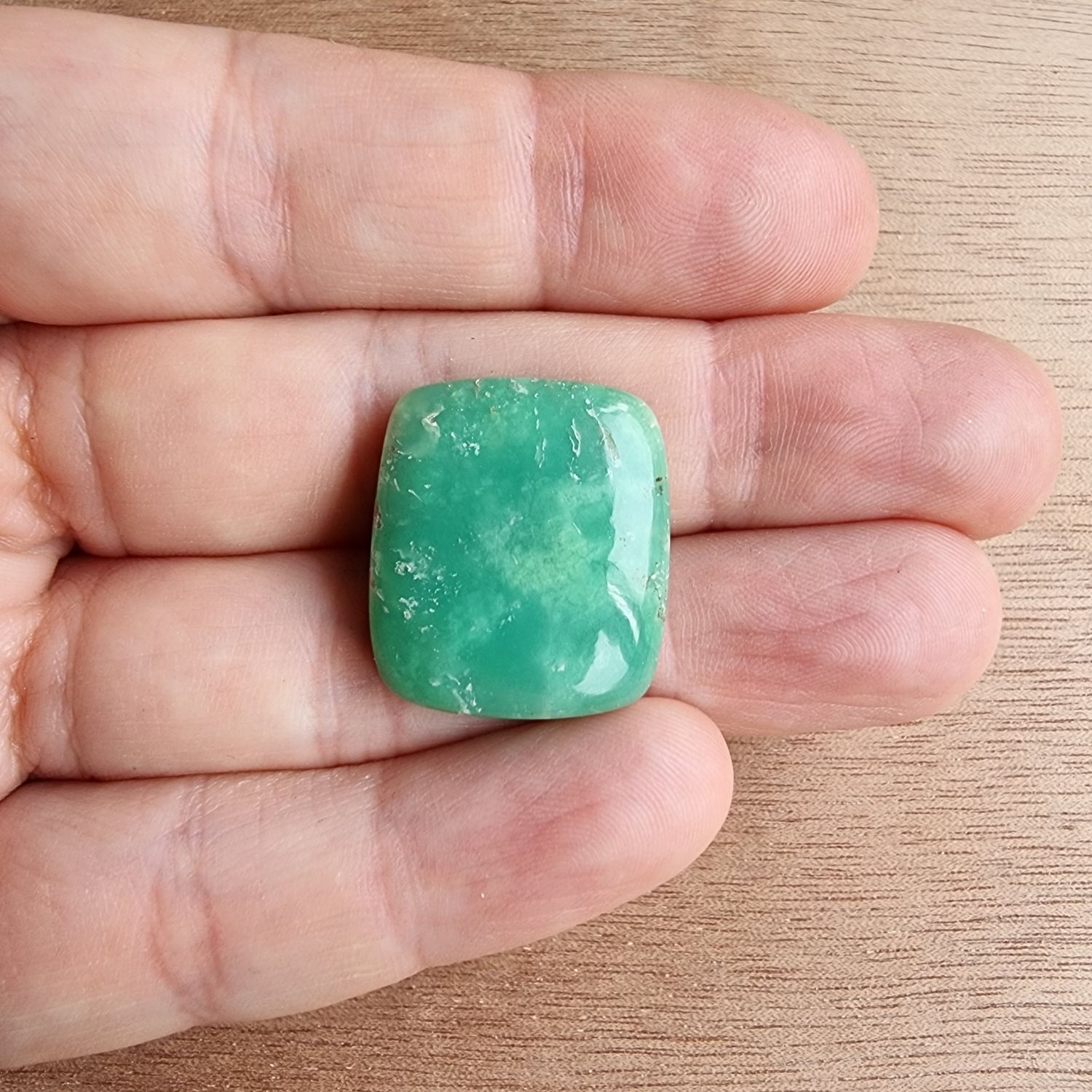 Chrysoprase Cabochon / Pendant for jewelry making or diy craft projects 5.7gr