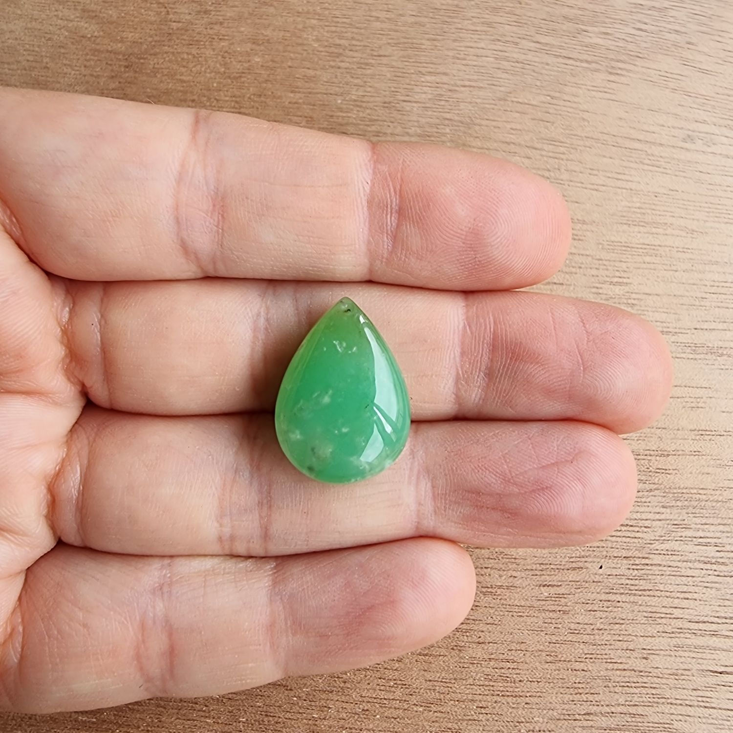 Chrysoprase Cabochon / Pendant for jewelry making or diy craft projects 4.5gr