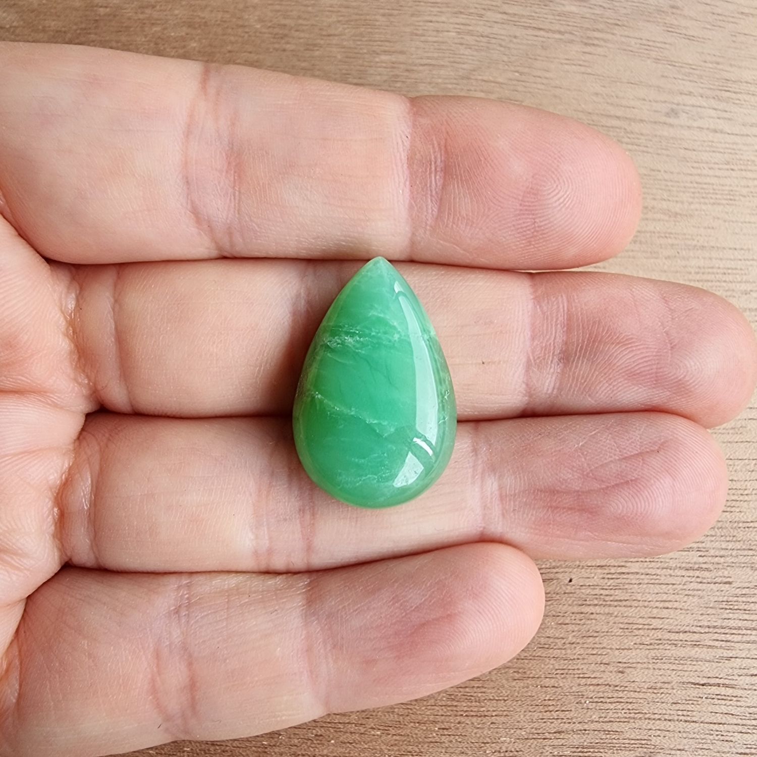 Chrysoprase Cabochon / Pendant for jewelry making or diy craft projects 4.8gr