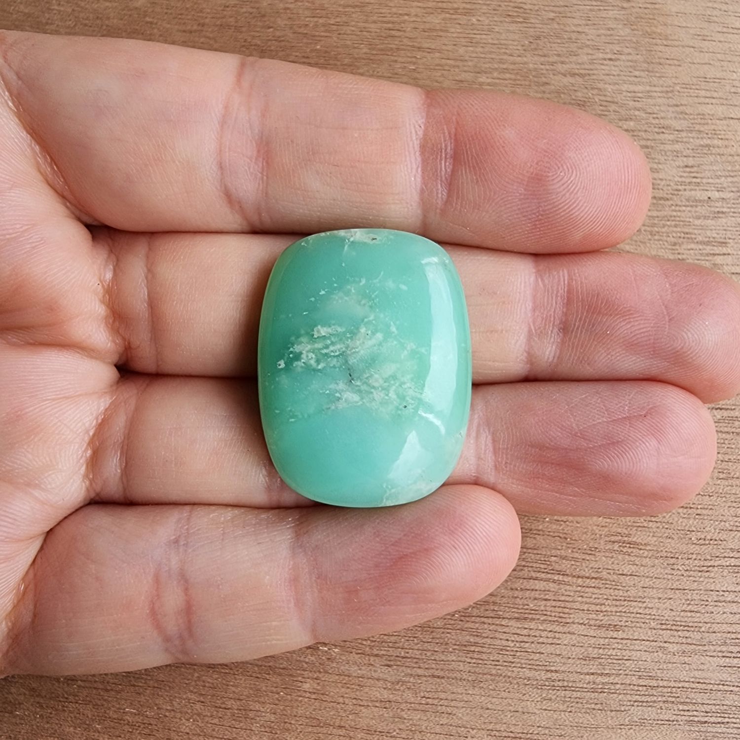 Chrysoprase Cabochon / Pendant for jewelry making or diy craft projects 9.5gr