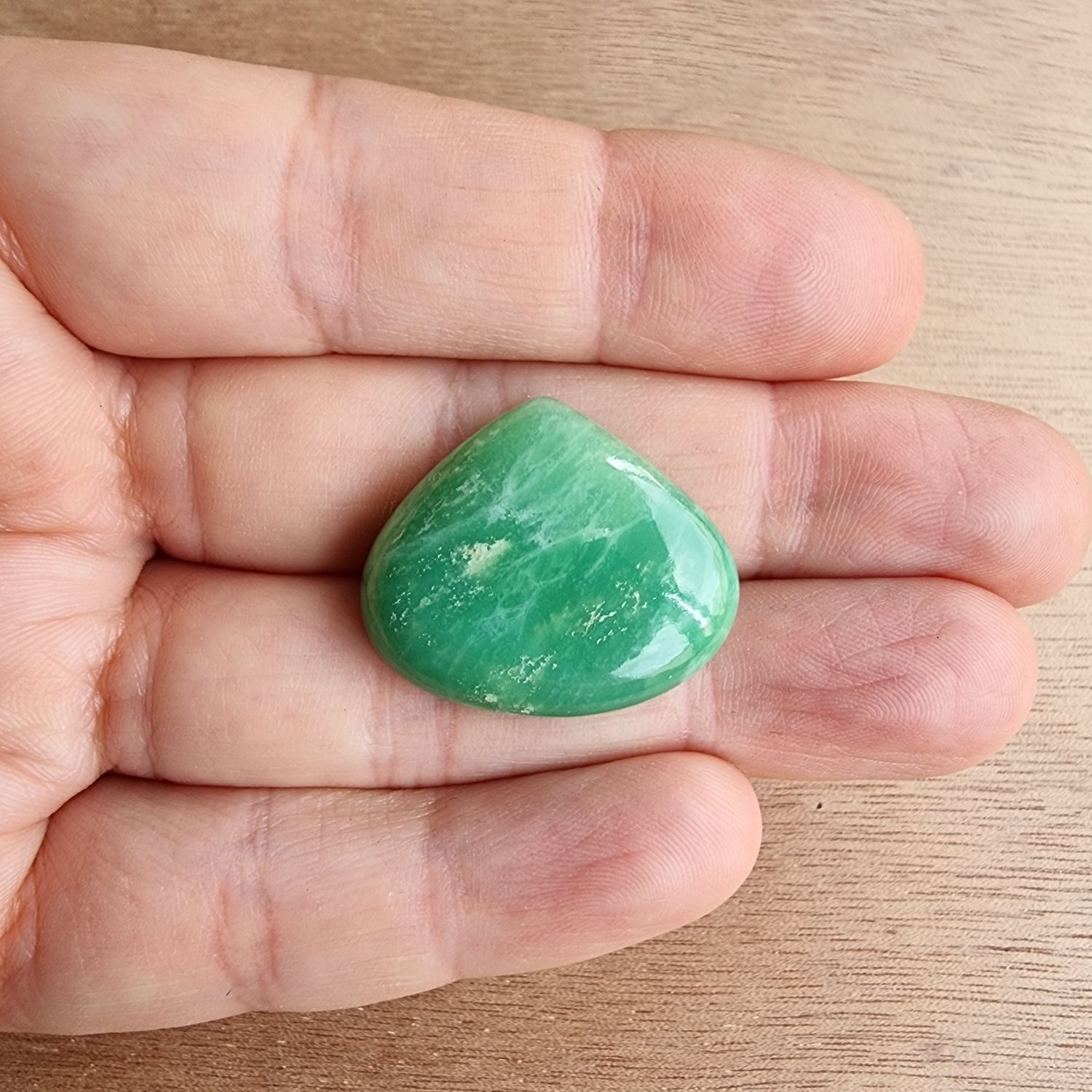 Chrysoprase Cabochon / Pendant for jewelry making or diy craft projects 7.5gr