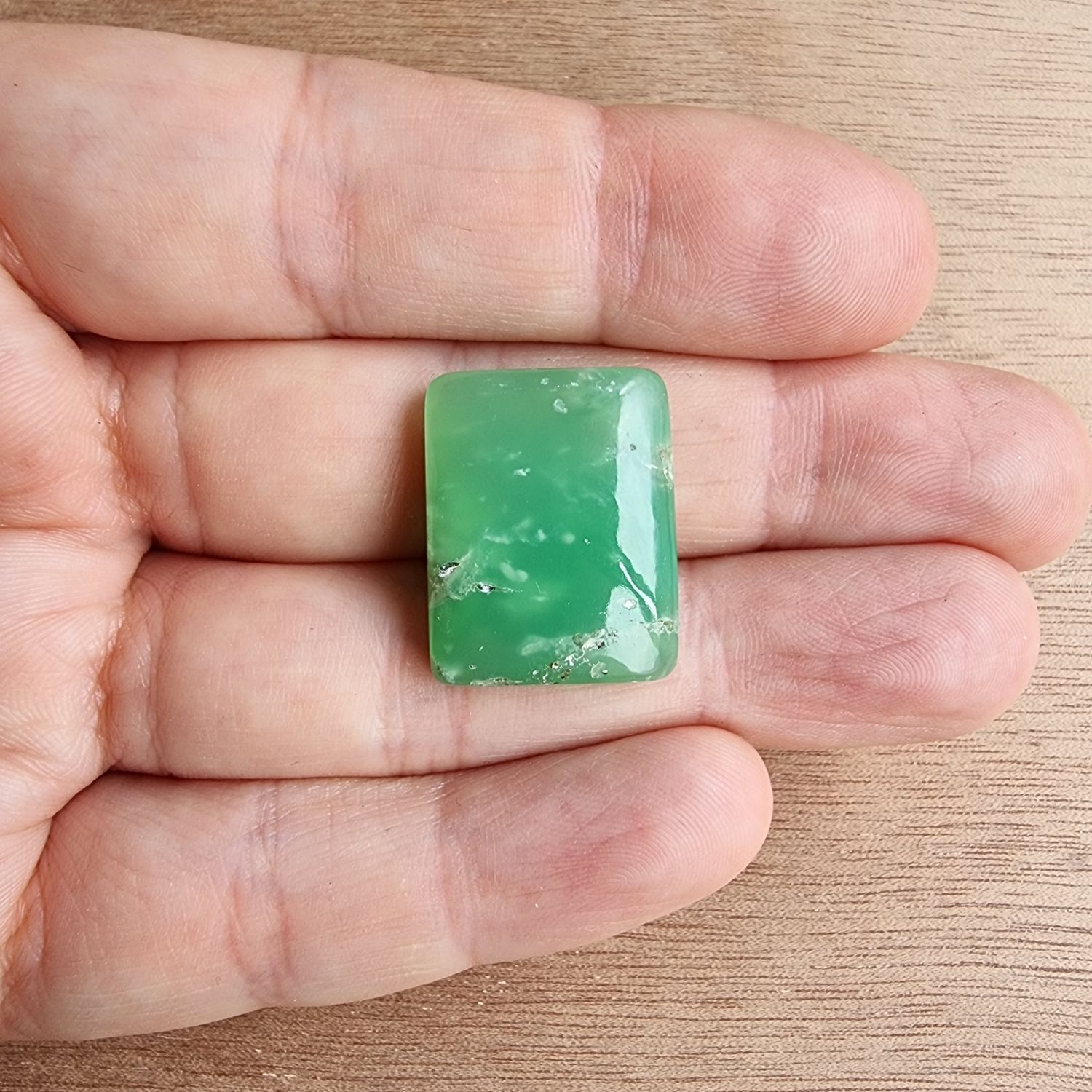 Chrysoprase Cabochon / Pendant for jewelry making or diy craft projects 4.9gr