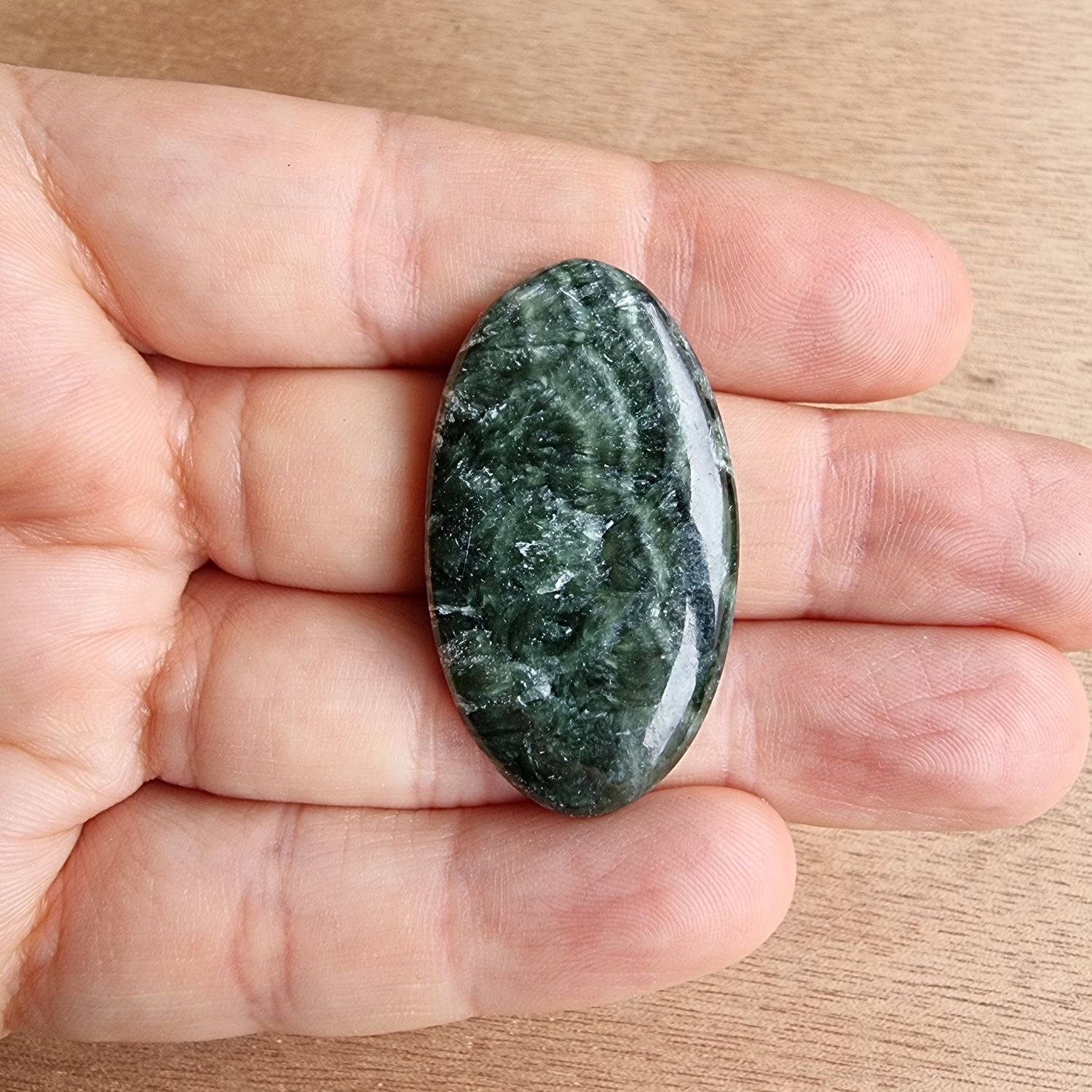 Seraphinite Cabochon / Pendant for jewelry making or diy craft projects 8.5gr