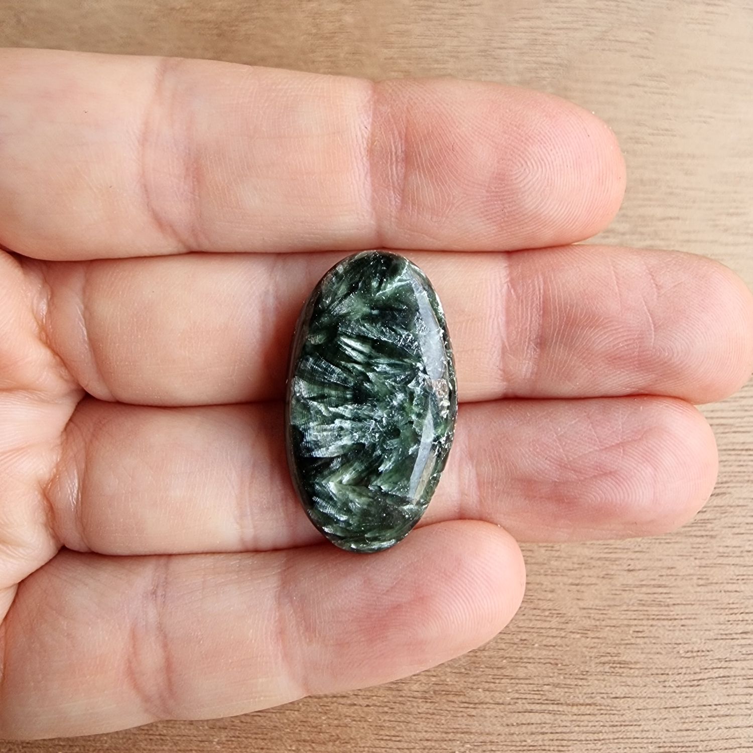 Seraphinite Cabochon / Pendant for jewelry making or diy craft projects 5.9gr