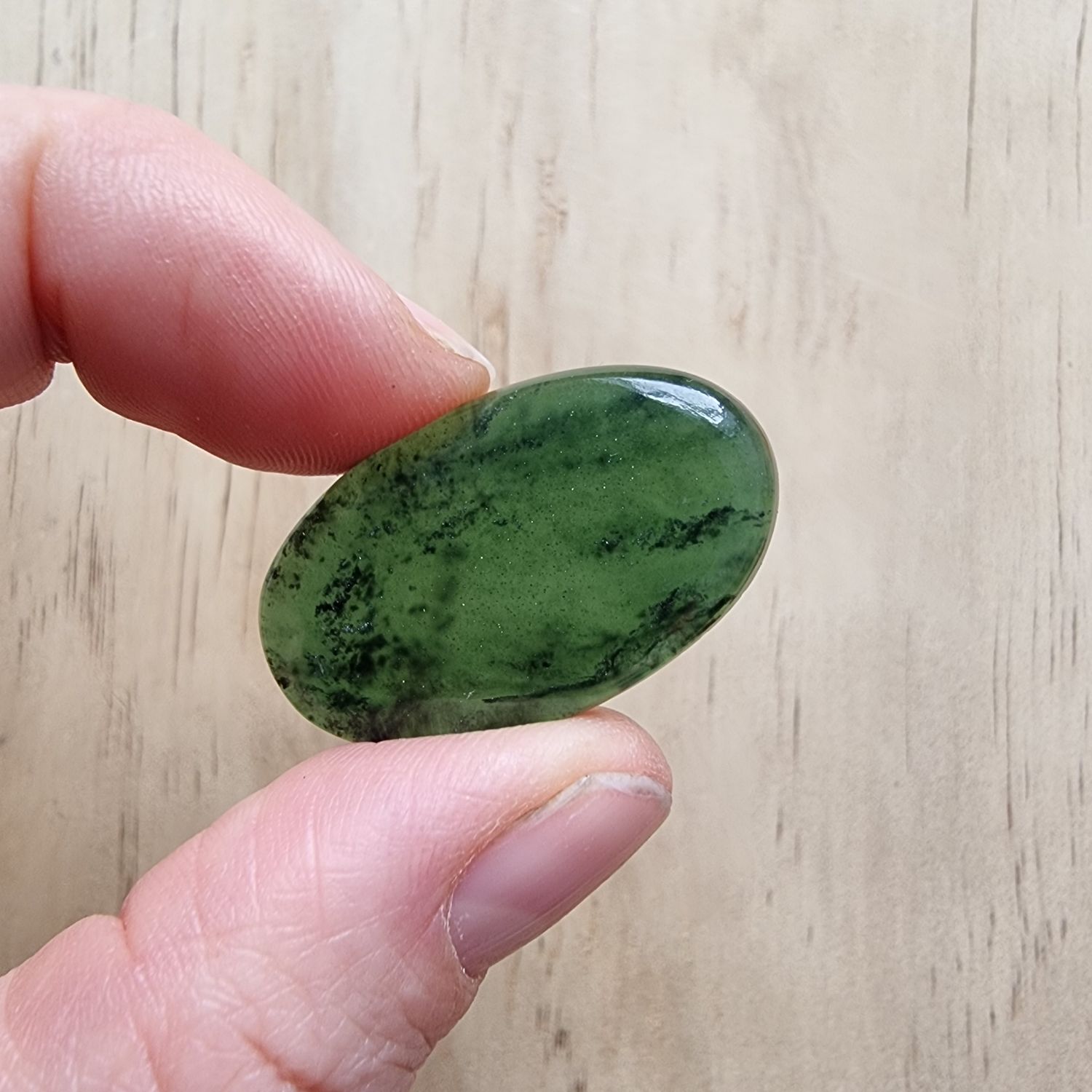 Serpentine Cabochon / Pendant for jewelry making or diy craft projects 5.9gr