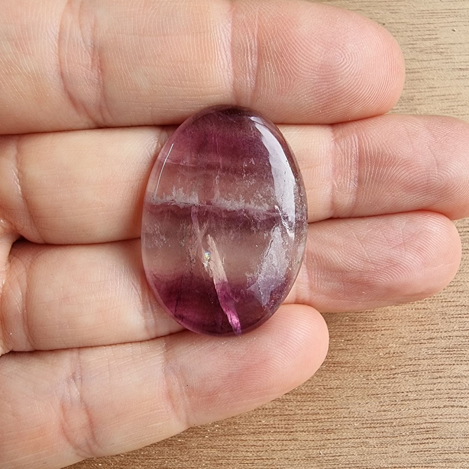 Fluorite Cabochon / Pendant for jewelry making or diy craft projects 8.3gr