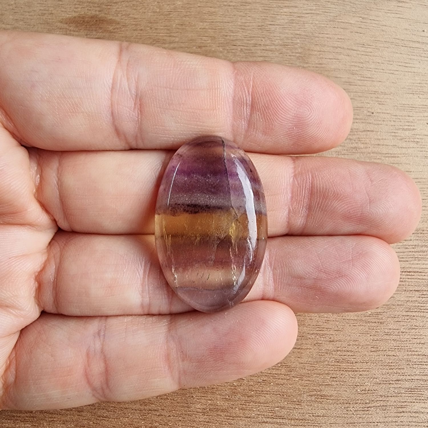 Fluorite Cabochon / Pendant for jewelry making or diy craft projects 8.5gr