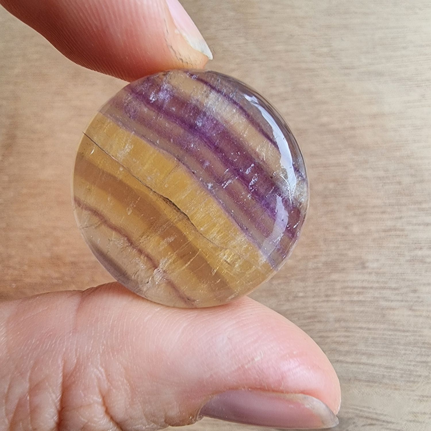 Fluorite Cabochon / Pendant for jewelry making or diy craft projects 8.5gr