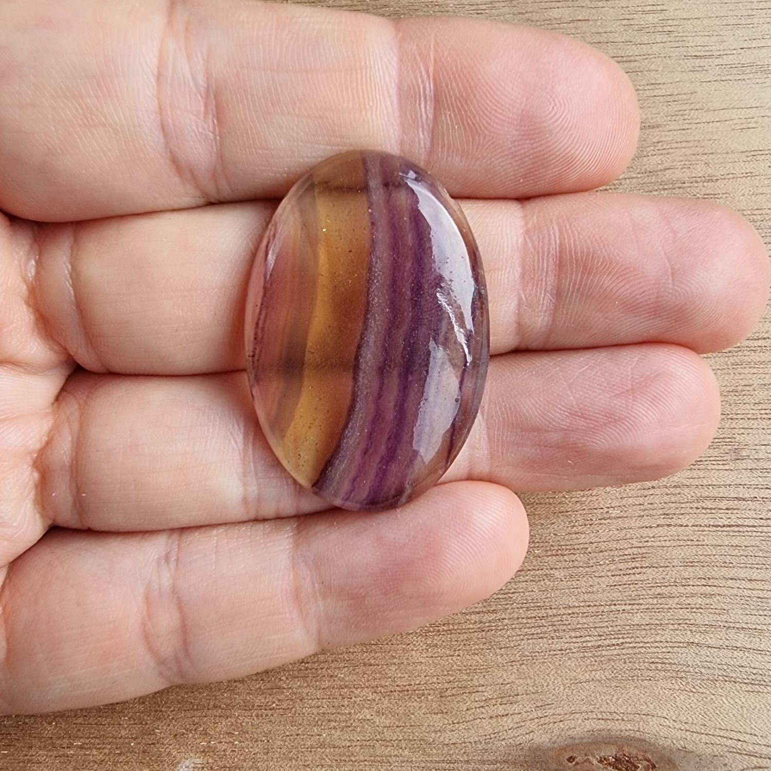 Fluorite Cabochon / Pendant for jewelry making or diy craft projects 8.5gr