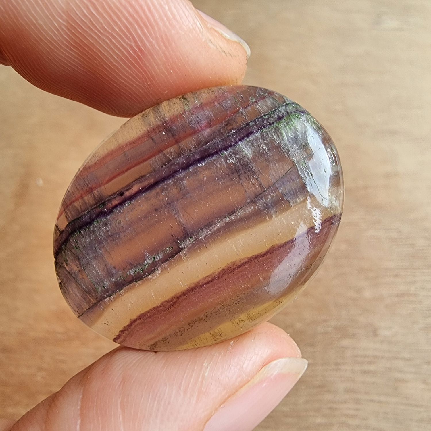 Fluorite Cabochon / Pendant for jewelry making or diy craft projects 10.7gr