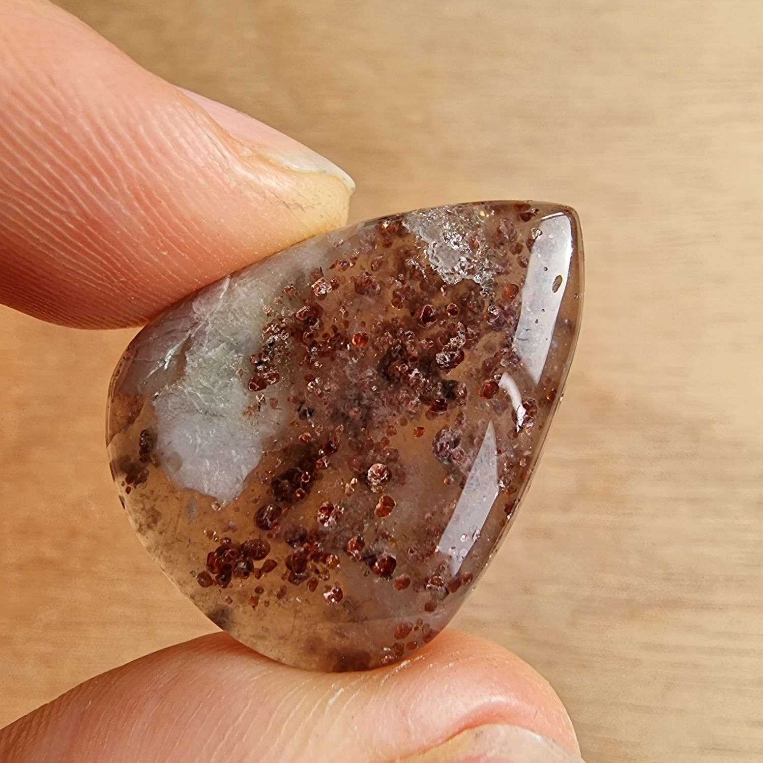 Mystery Quartz Cabochon / Pendant for jewelry making or diy craft projects 6.7gr