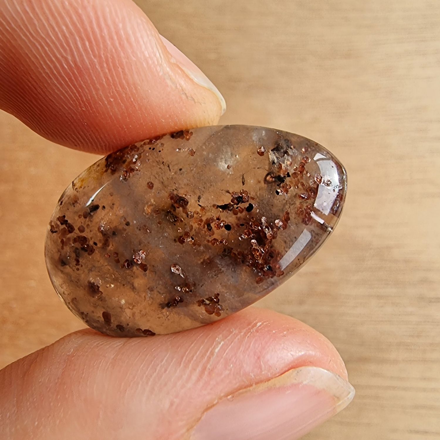 Mystery Quartz Cabochon / Pendant for jewelry making or diy craft projects 4.9gr
