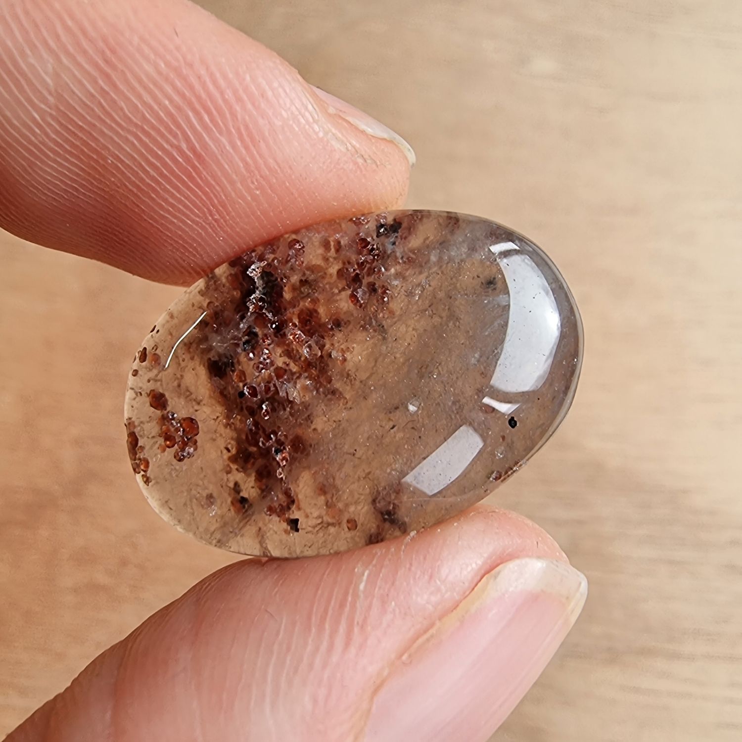 Mystery Quartz Cabochon / Pendant for jewelry making or diy craft projects 5.4gr