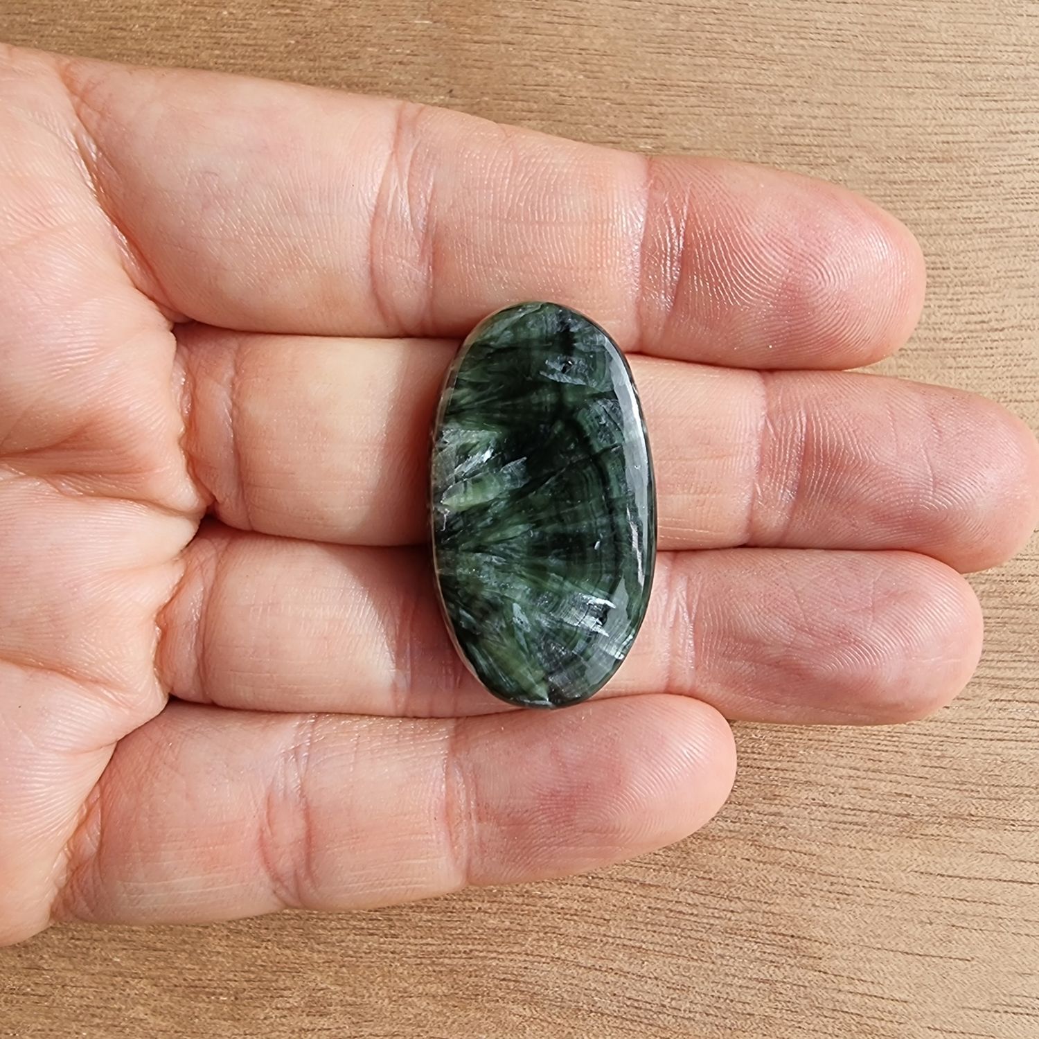 Seraphinite Cabochon / Pendant for jewelry making or diy craft projects 7.5gr