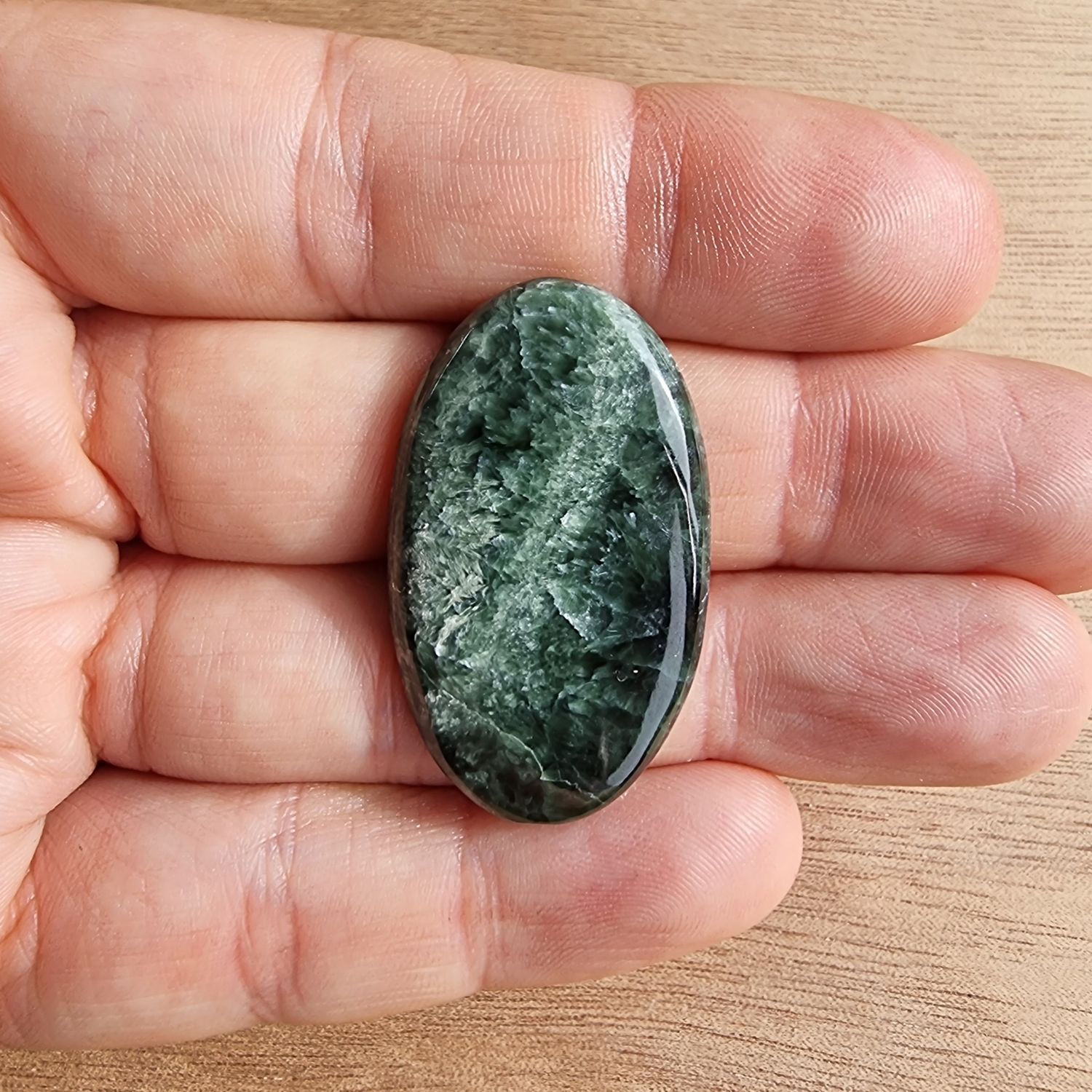Seraphinite Cabochon / Pendant for jewelry making or diy craft projects 6.4gr
