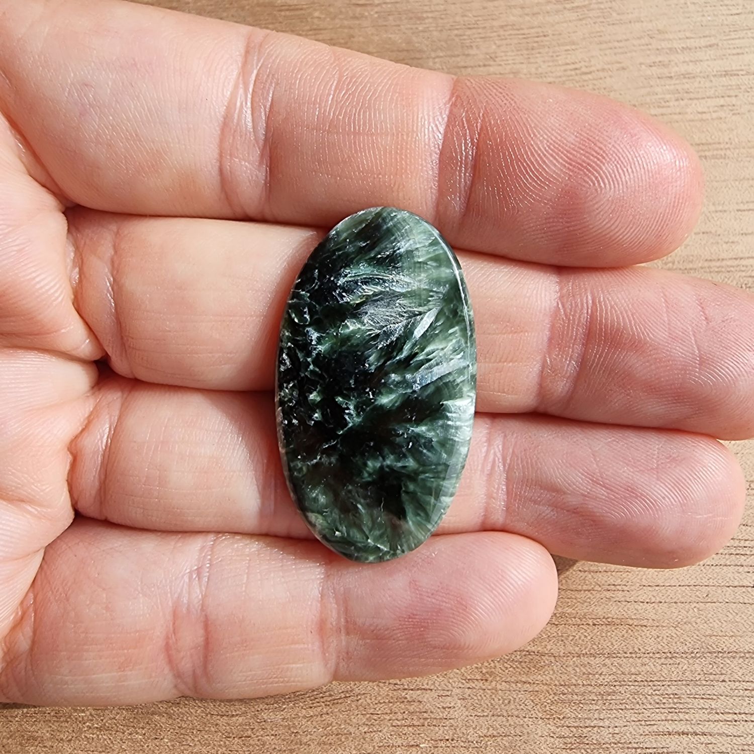 Seraphinite Cabochon / Pendant for jewelry making or diy craft projects 4.8gr