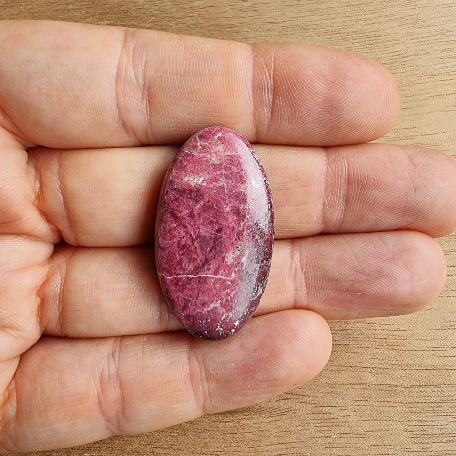 Thulite Cabochon / Pendant for jewelry making or diy craft projects 10.6gr