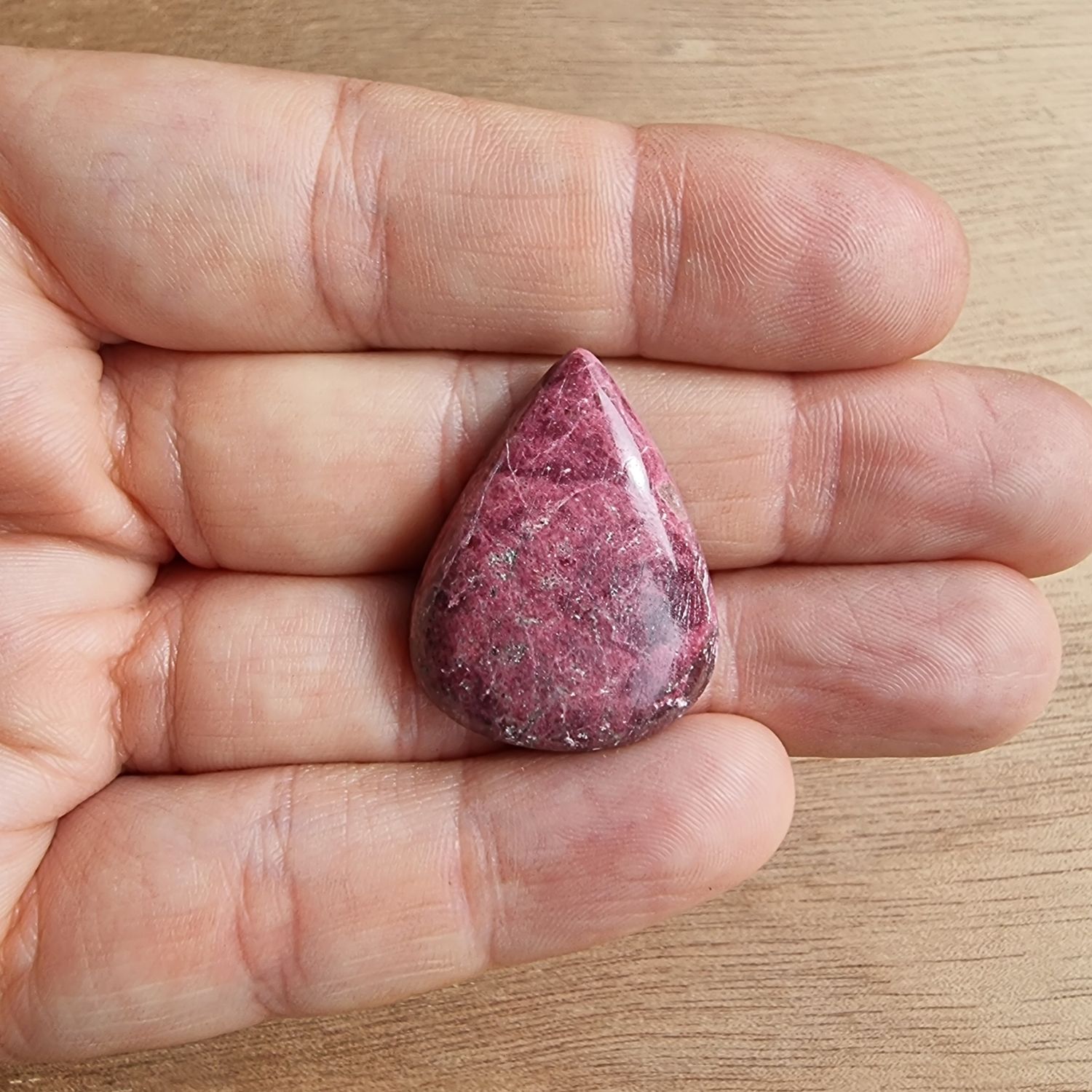 Thulite Cabochon / Pendant for jewelry making or diy craft projects 8gr