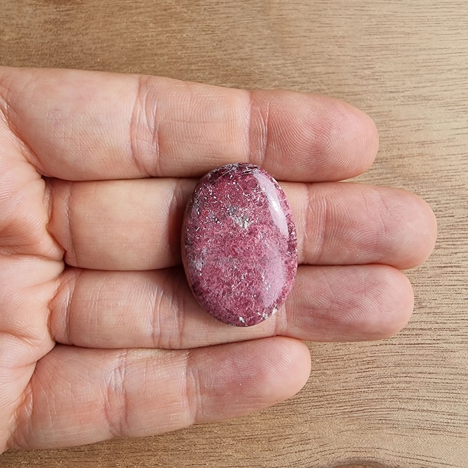 Thulite Cabochon / Pendant for jewelry making or diy craft projects 9.5gr