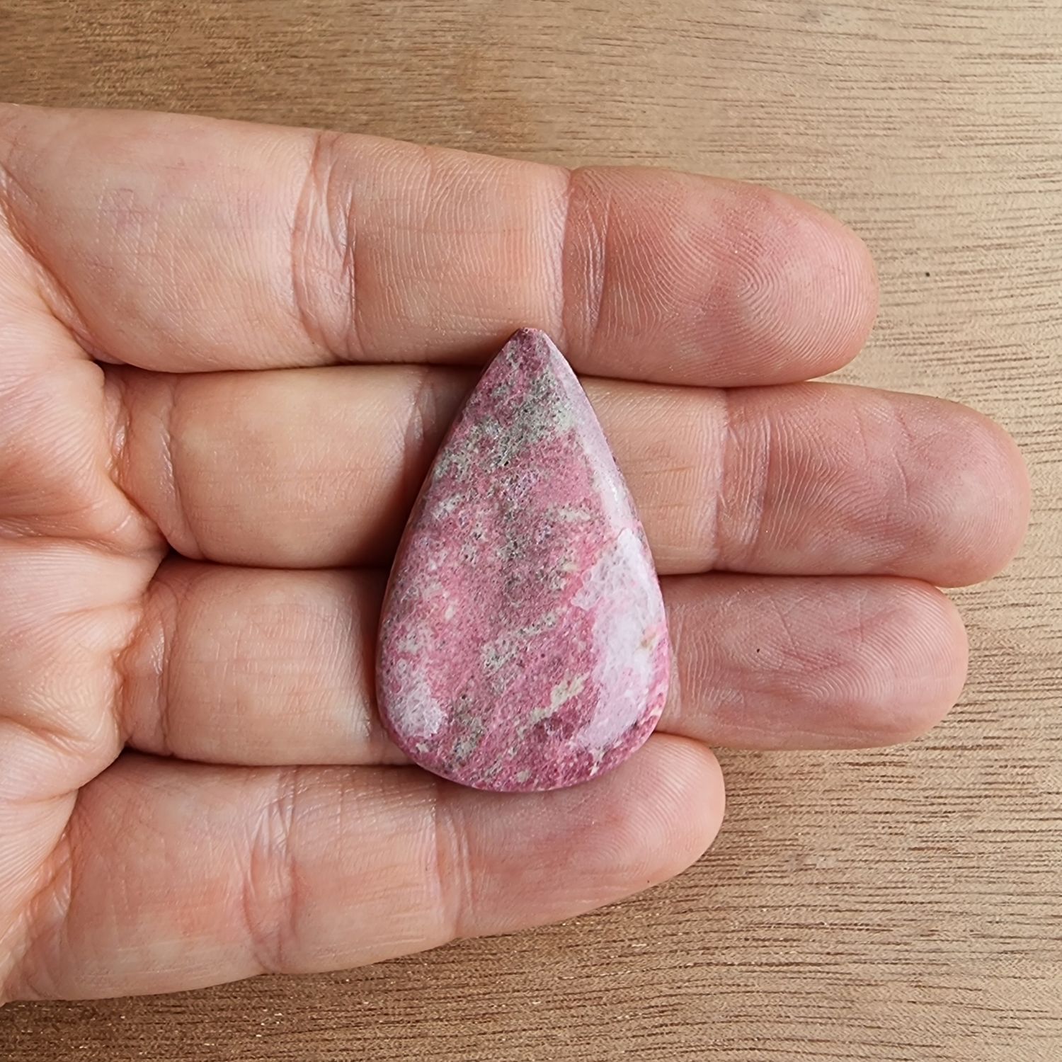 Thulite Cabochon / Pendant for jewelry making or diy craft projects 7.7gr