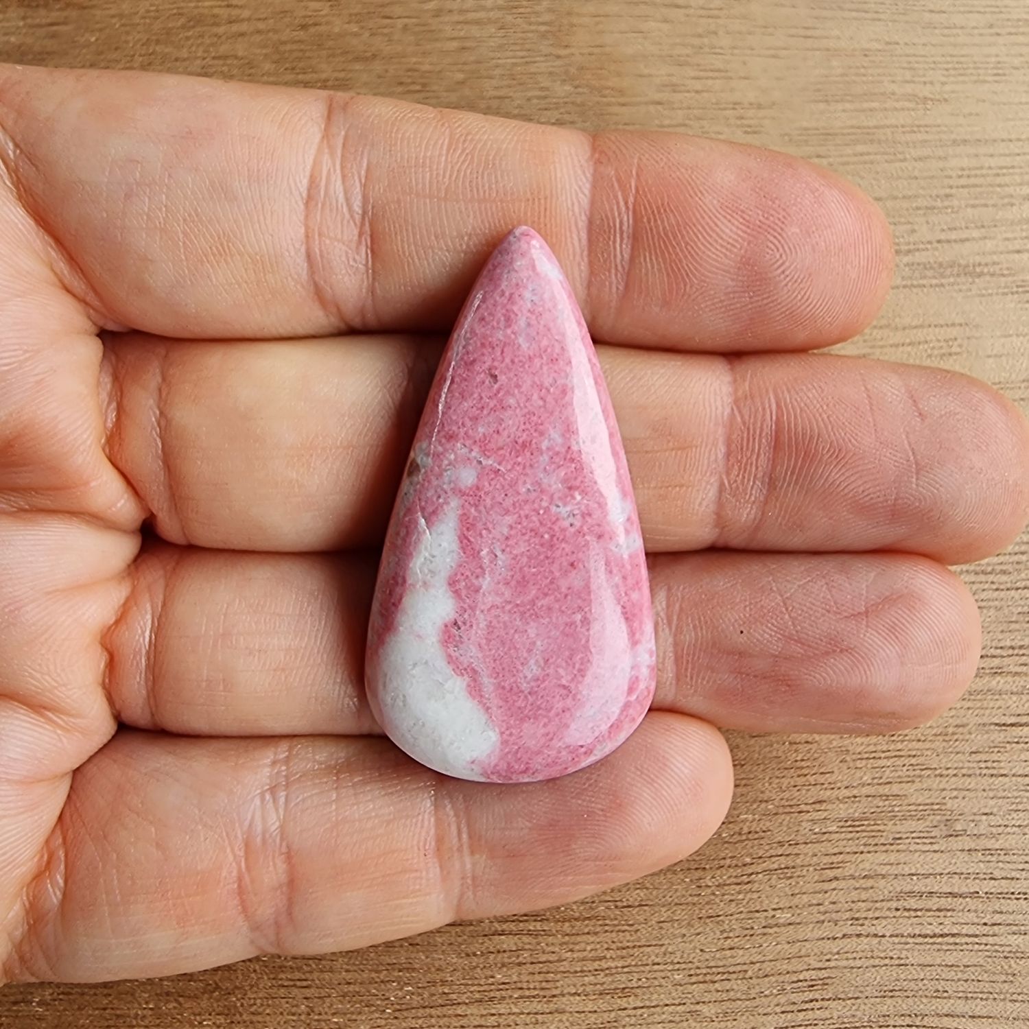 Thulite Cabochon / Pendant for jewelry making or diy craft projects 11.7gr
