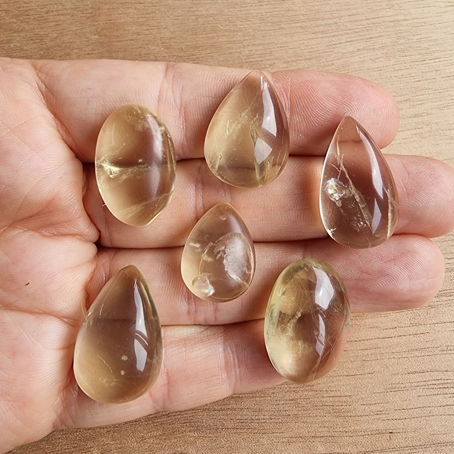 Lemon Quartz Cabochon Lot / Pendant Lot for jewelry making or diy craft projects 26.4gr