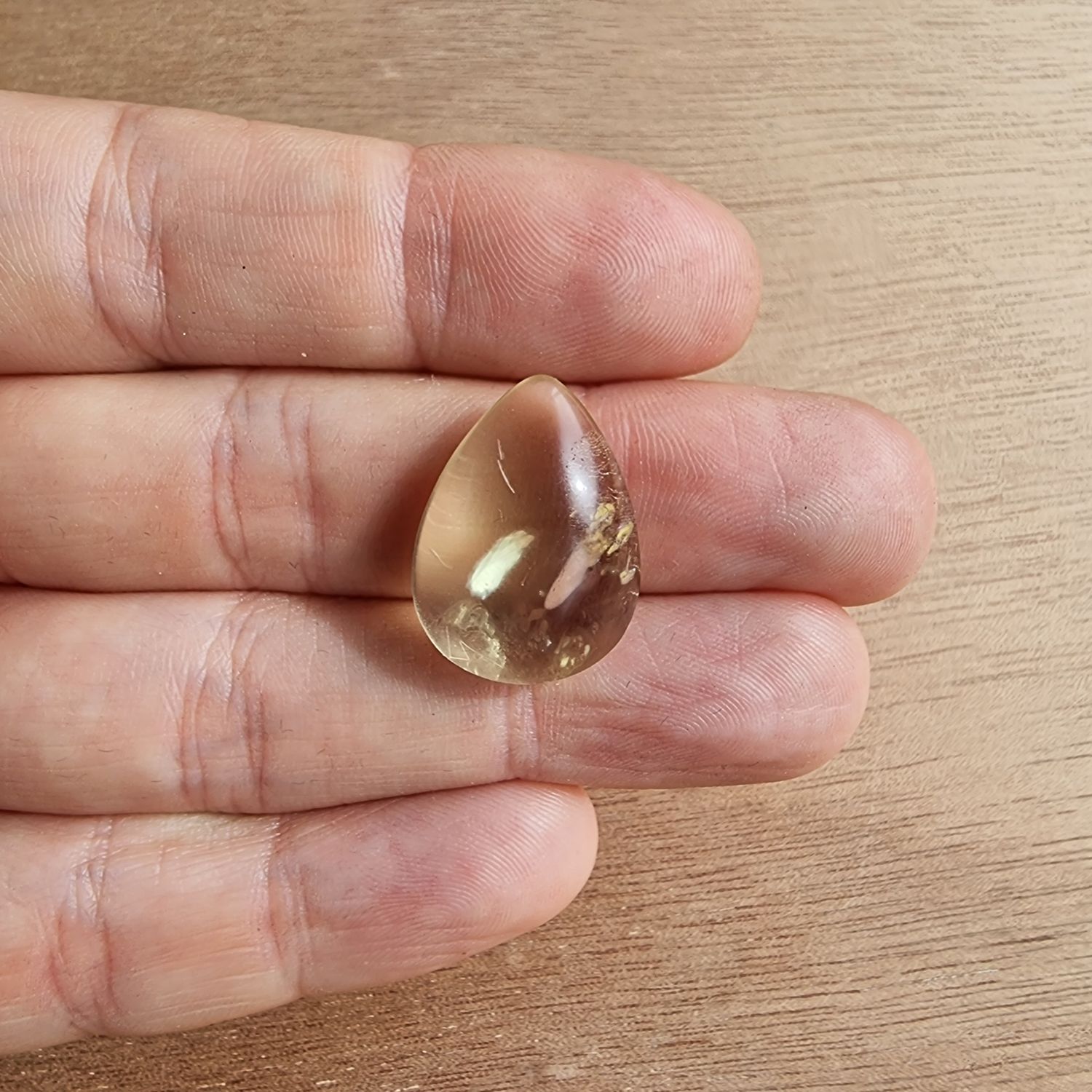 Lemon Quartz Cabochon / Pendant for jewelry making or diy craft projects 4.3gr