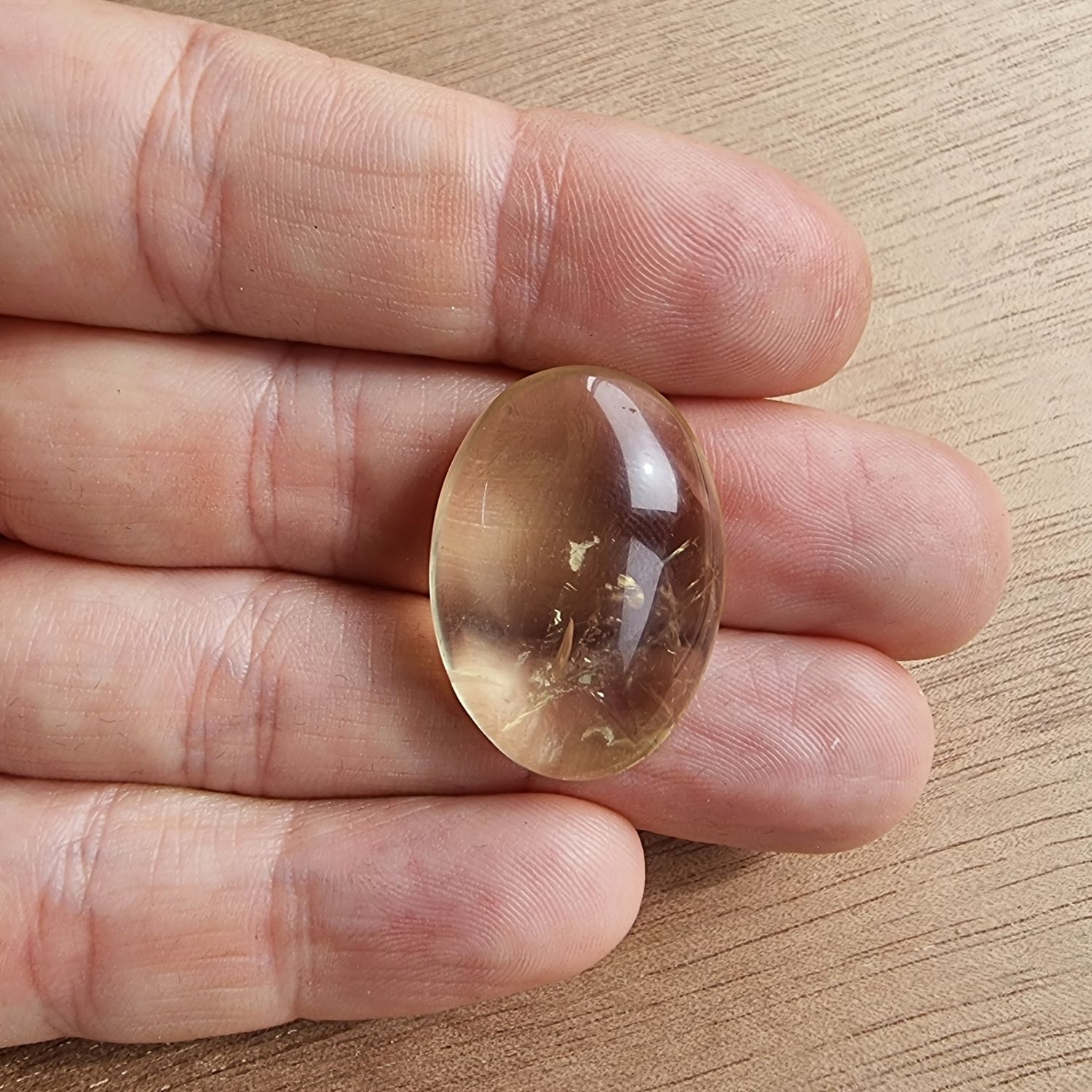 Lemon Quartz Cabochon / Pendant for jewelry making or diy craft projects 7.2gr