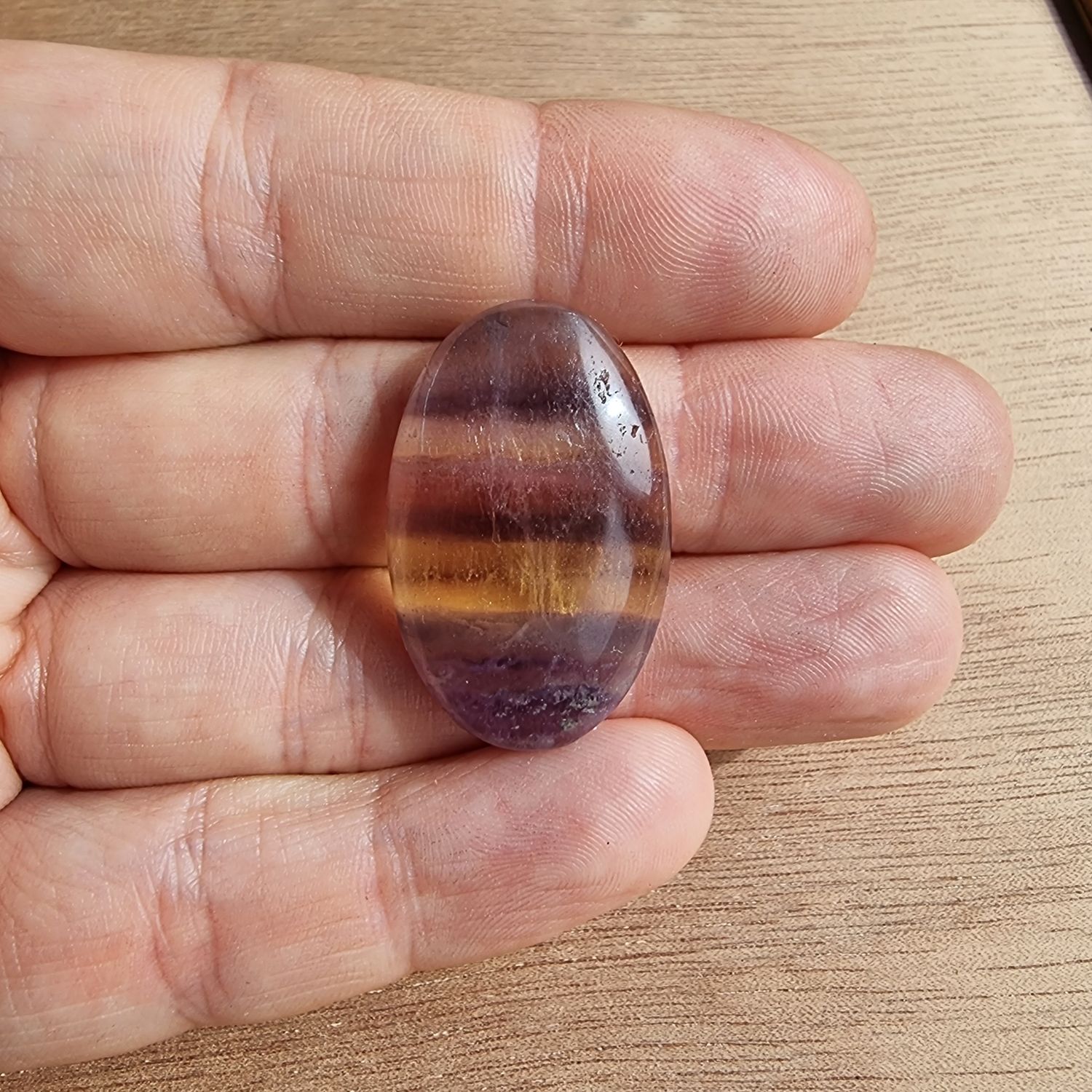 Fluorite Cabochon / Pendant for jewelry making or diy craft projects 8.8gr