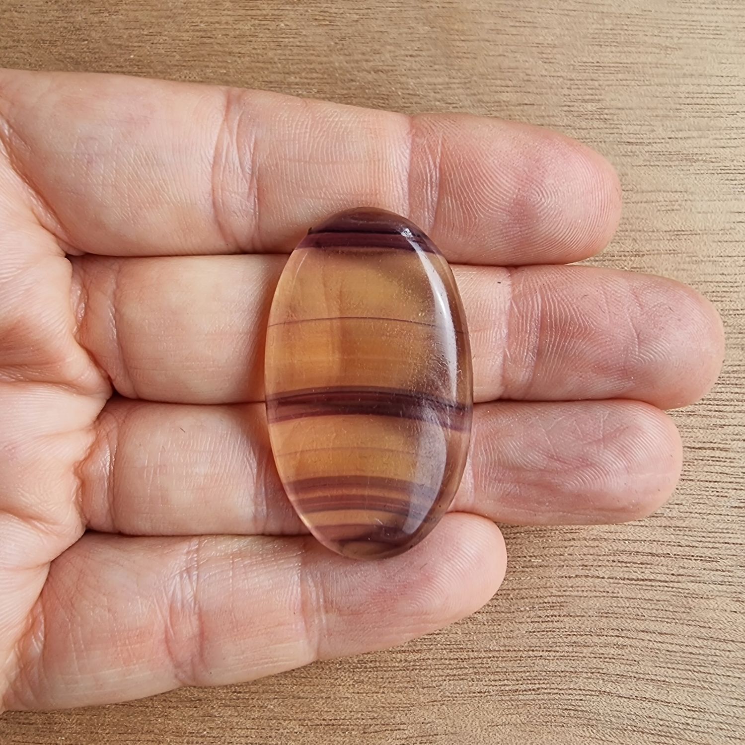 Fluorite Cabochon / Pendant for jewelry making or diy craft projects 12gr