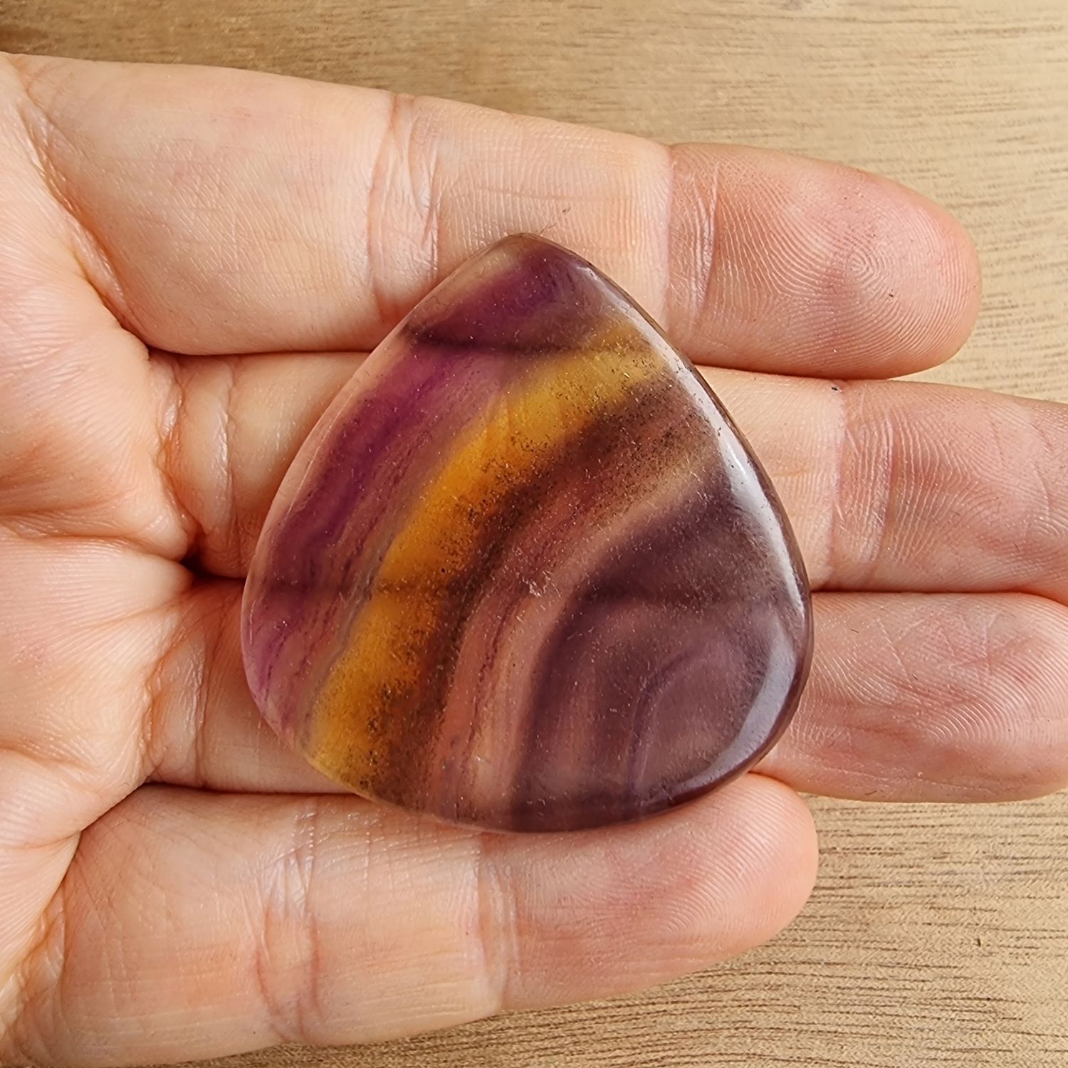 Fluorite Cabochon / Pendant for jewelry making or diy craft projects 18.5gr