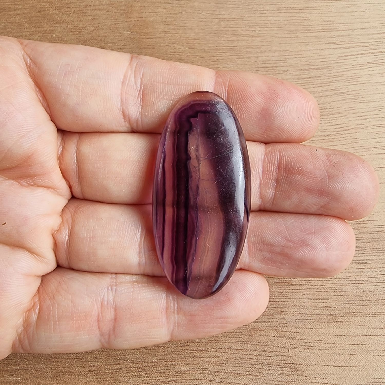 Fluorite Cabochon / Pendant for jewelry making or diy craft projects 14.1gr