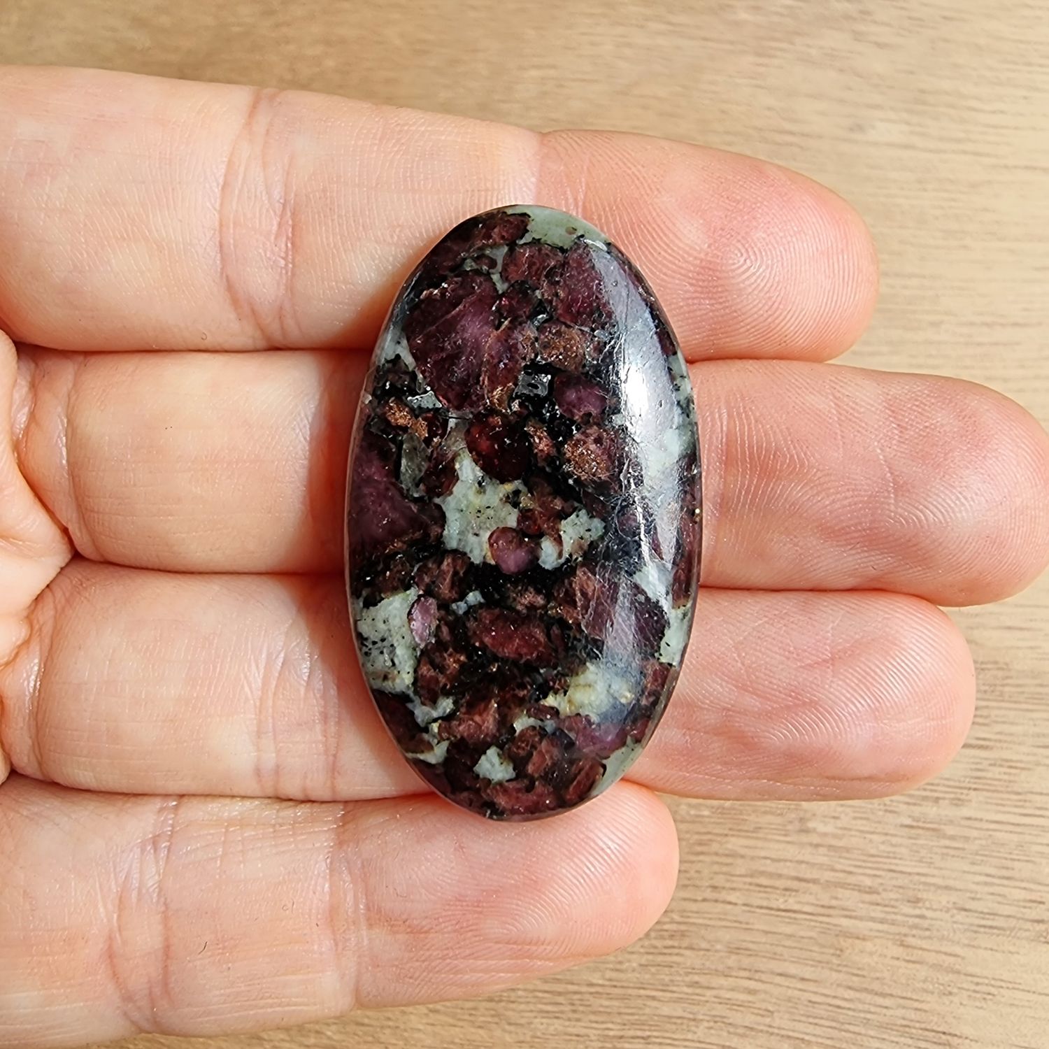 Eudialyte Cabochon / Pendant for jewelry making or diy craft projects 12.6gr