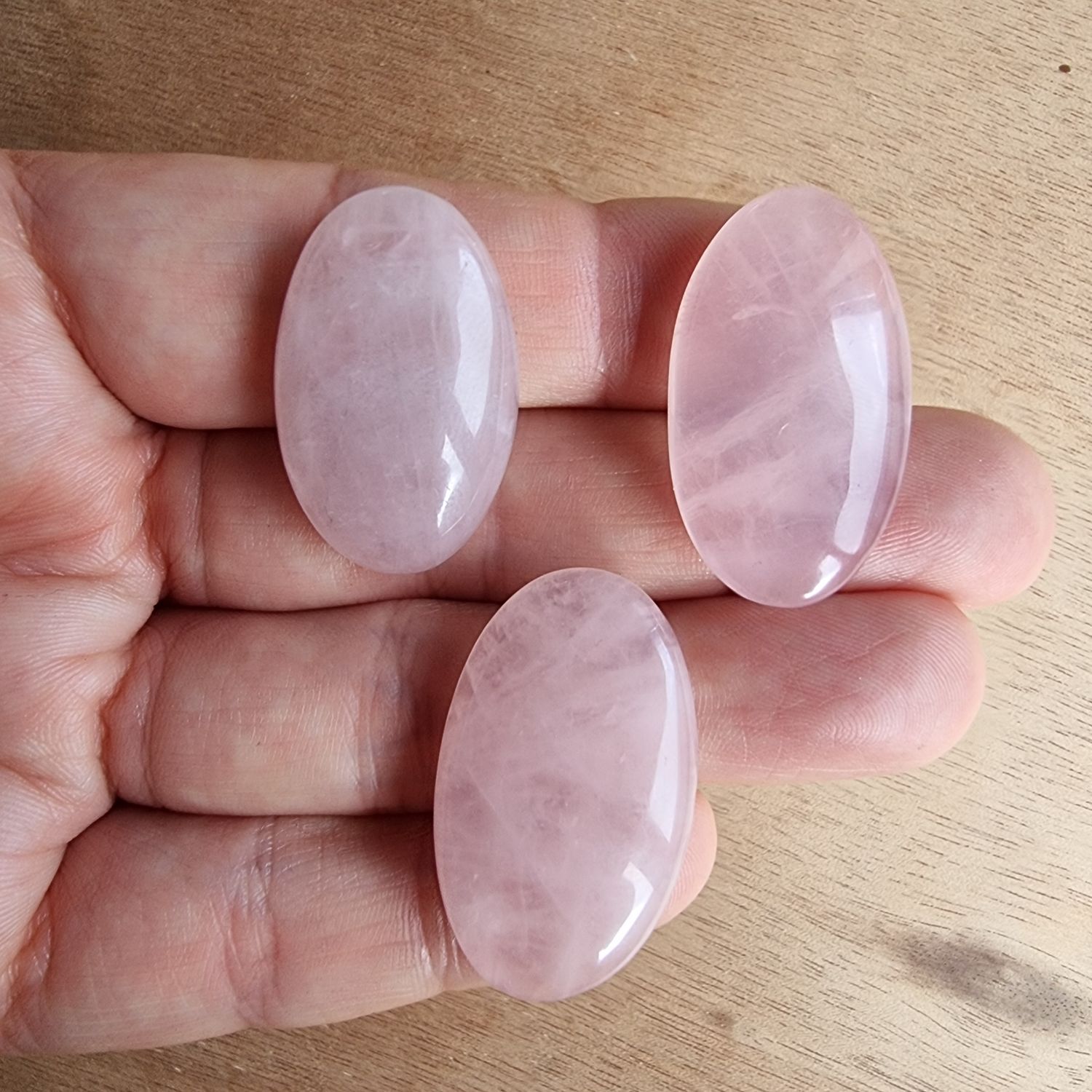 Rose Quartz Cabochon Lot / Pendant Lot for jewelry making or diy craft projects 21.4gr