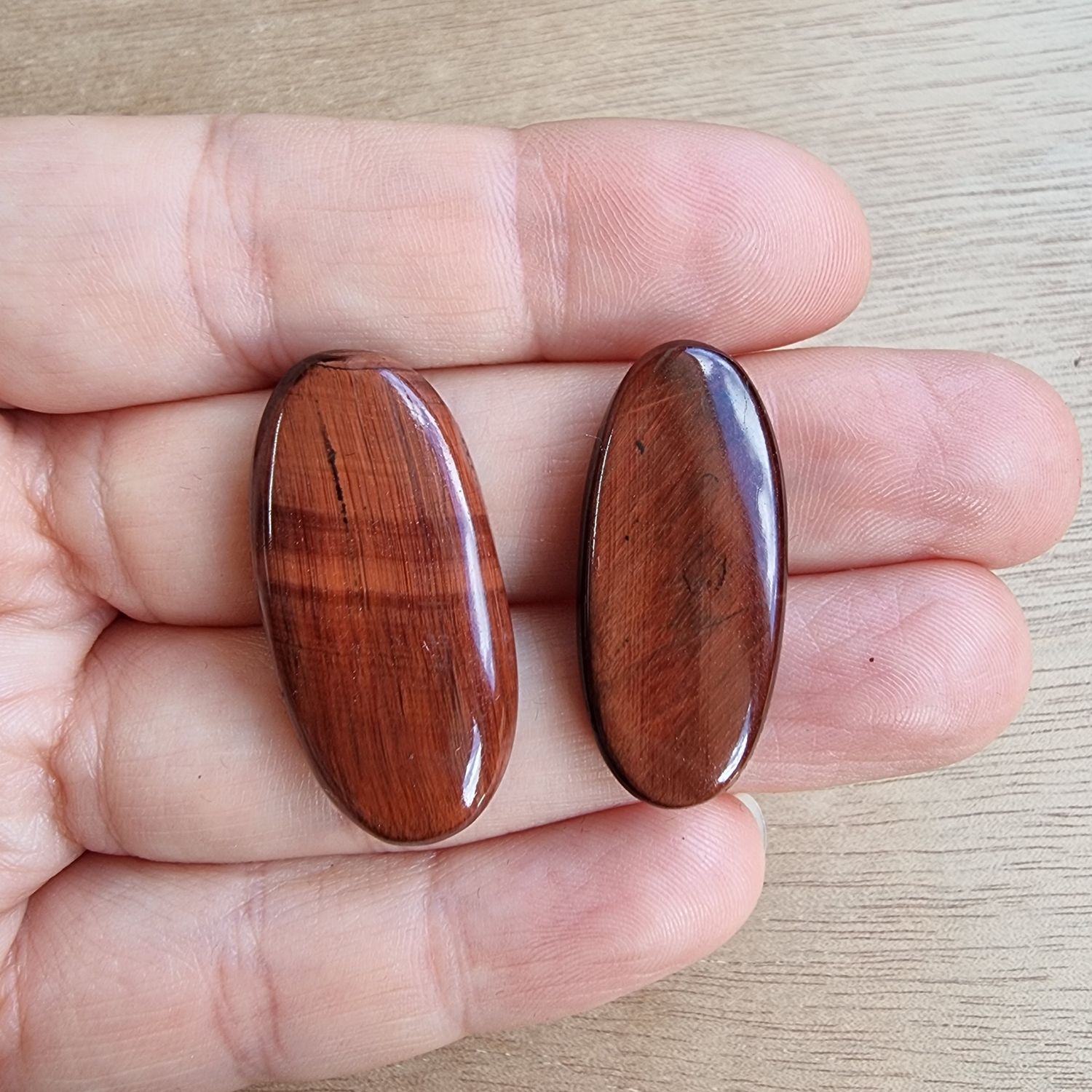 Red Tiger Eye Cabochon Lot / Pendant Lot for jewelry making or diy craft projects 11.2gr