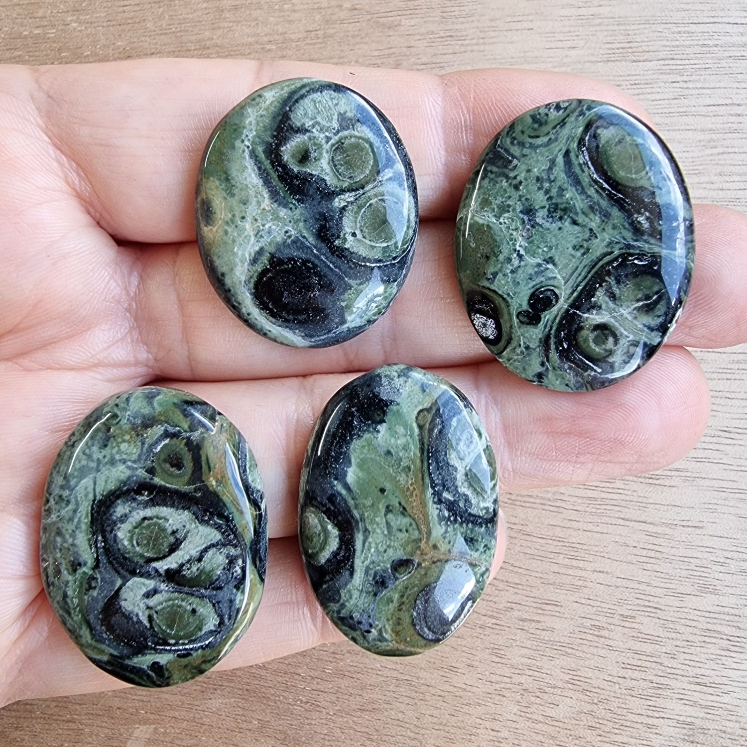Kambaba Jasper Cabochon Lot / Pendant Lot for jewelry making or diy craft projects 32.7gr
