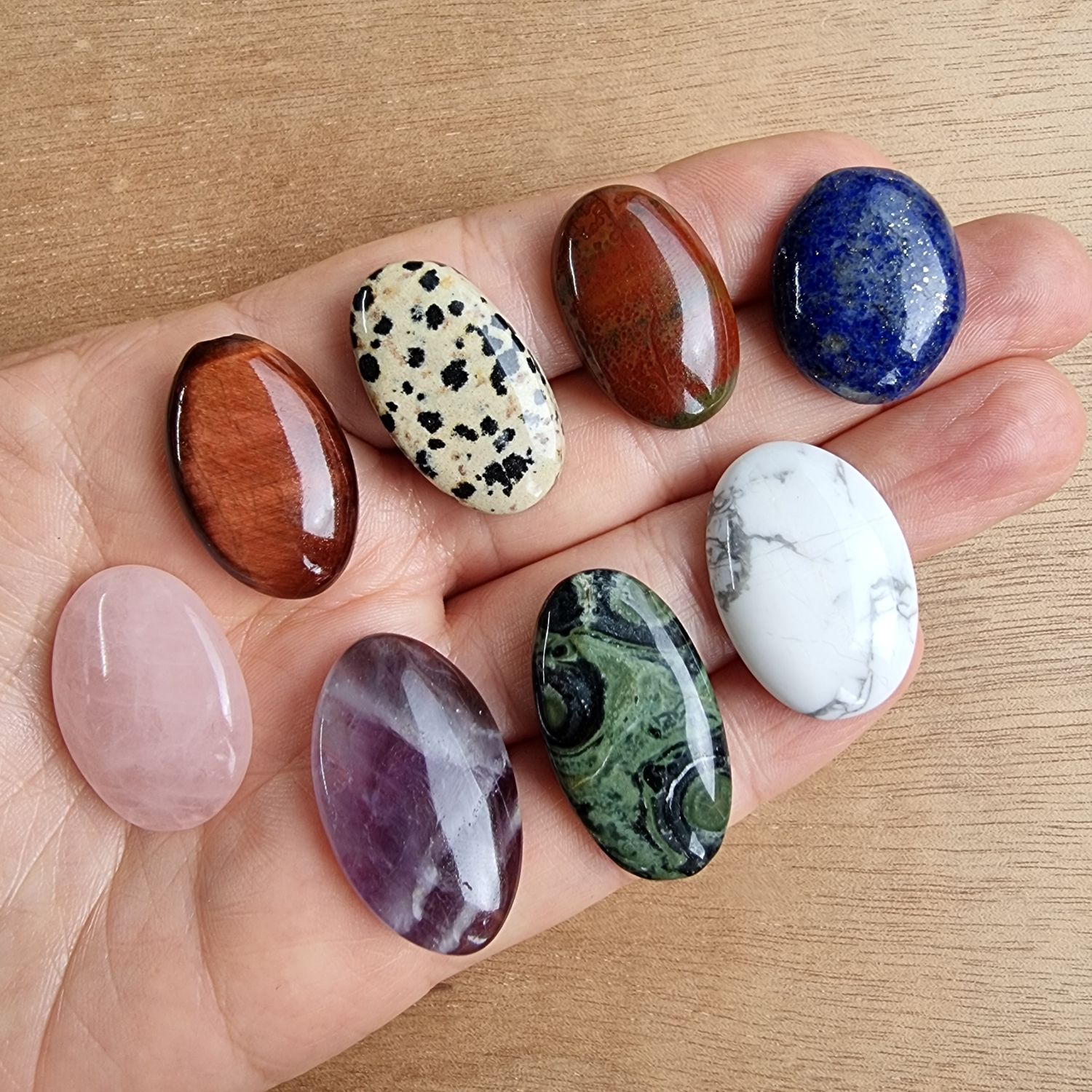 Mixed Crystals Cabochon Lot / Pendant Lot for jewelry making or diy craft projects 46.7gr