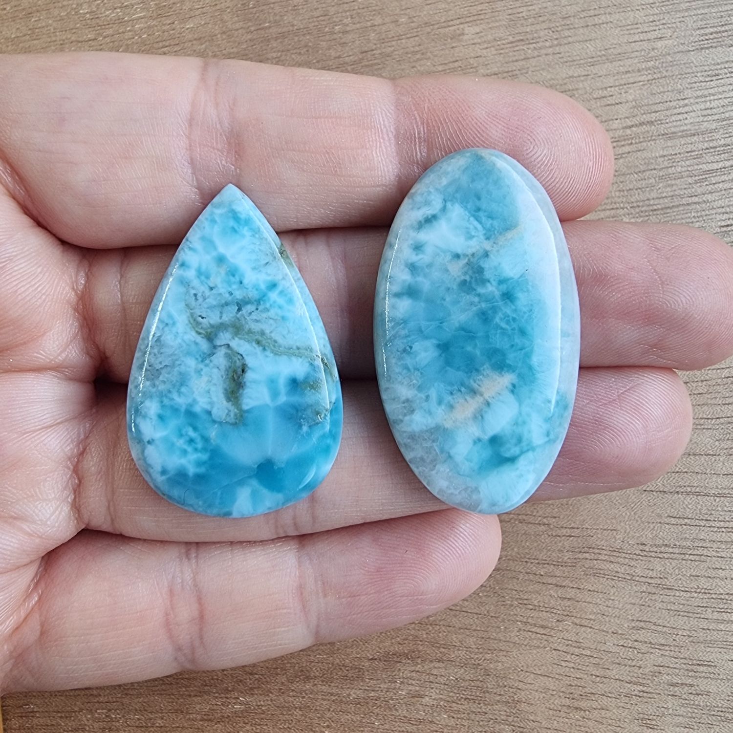 Larimar Cabochon Lot / Pendant Lot for jewelry making or diy craft projects 16.6gr