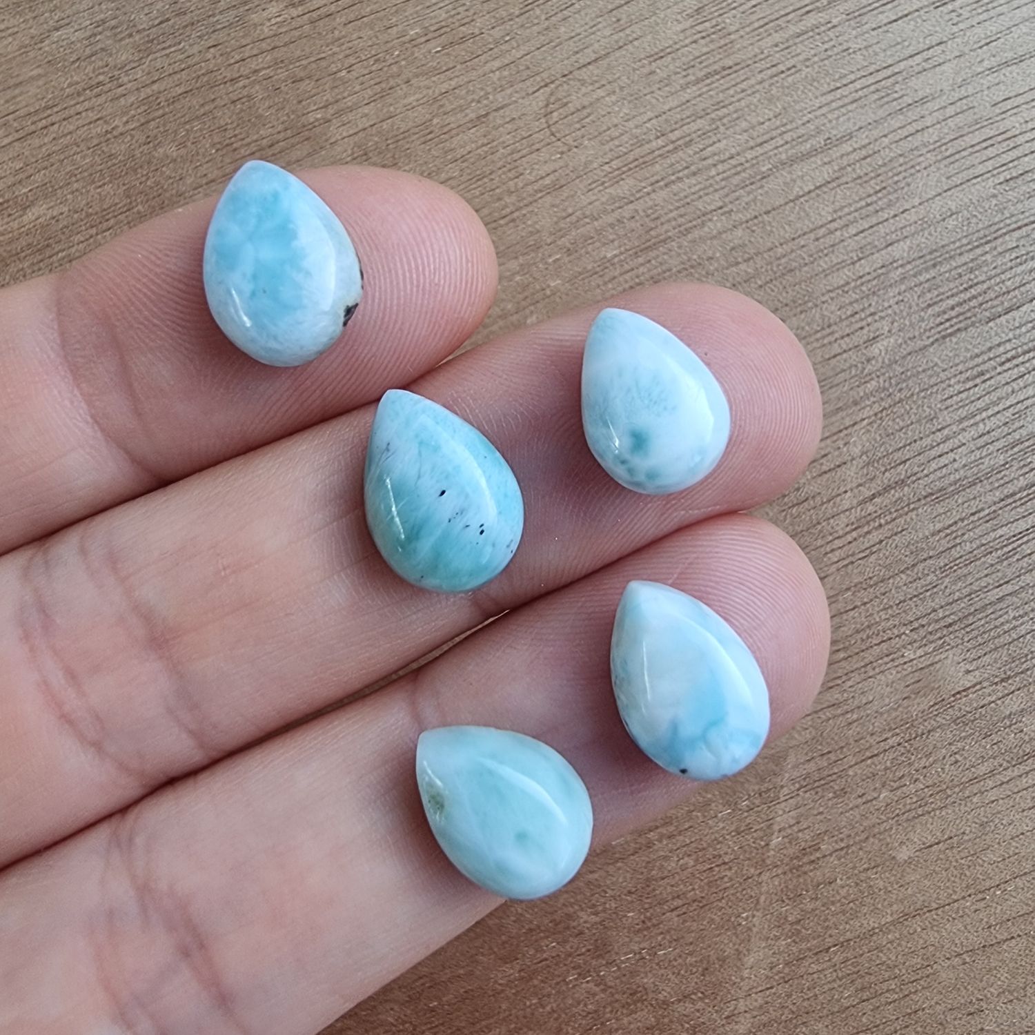 Larimar Cabochon Lot / Pendant Lot for jewelry making or diy craft projects 4.8gr