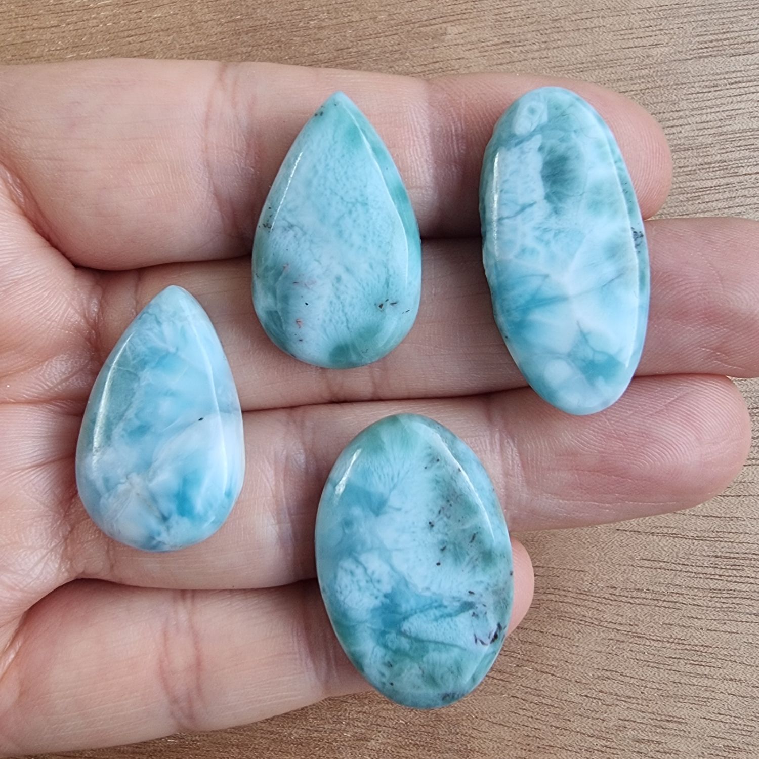 Larimar Cabochon Lot / Pendant Lot for jewelry making or diy craft projects 20.8gr