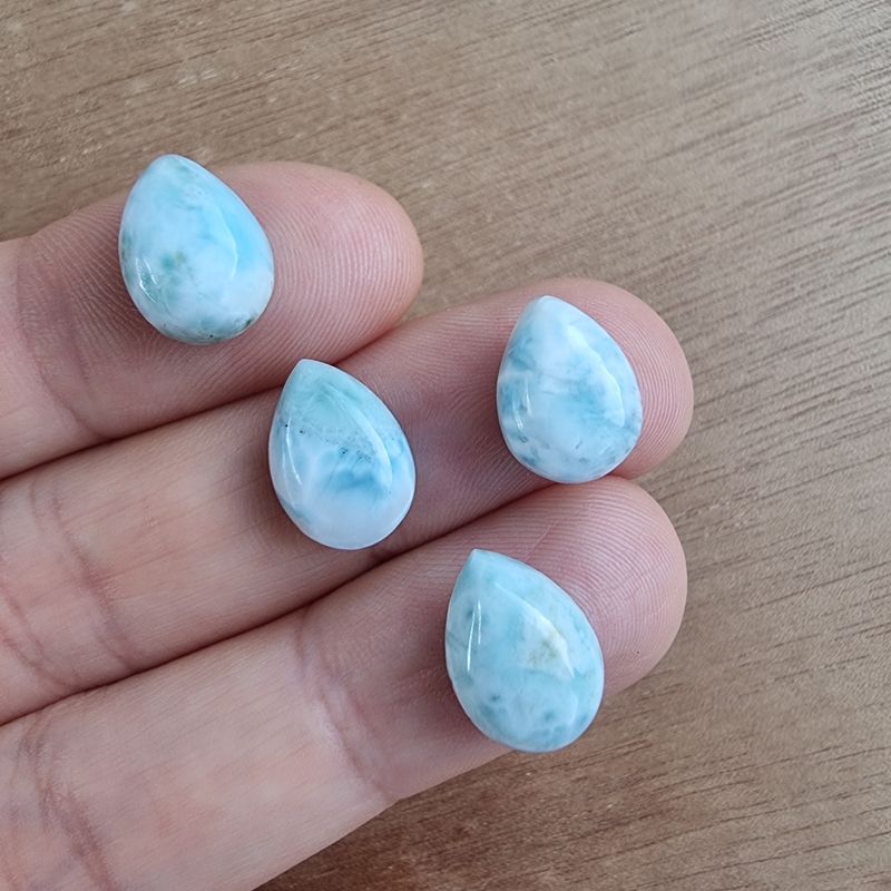 Larimar Cabochon Lot / Pendant Lot for jewelry making or diy craft projects 5.2gr