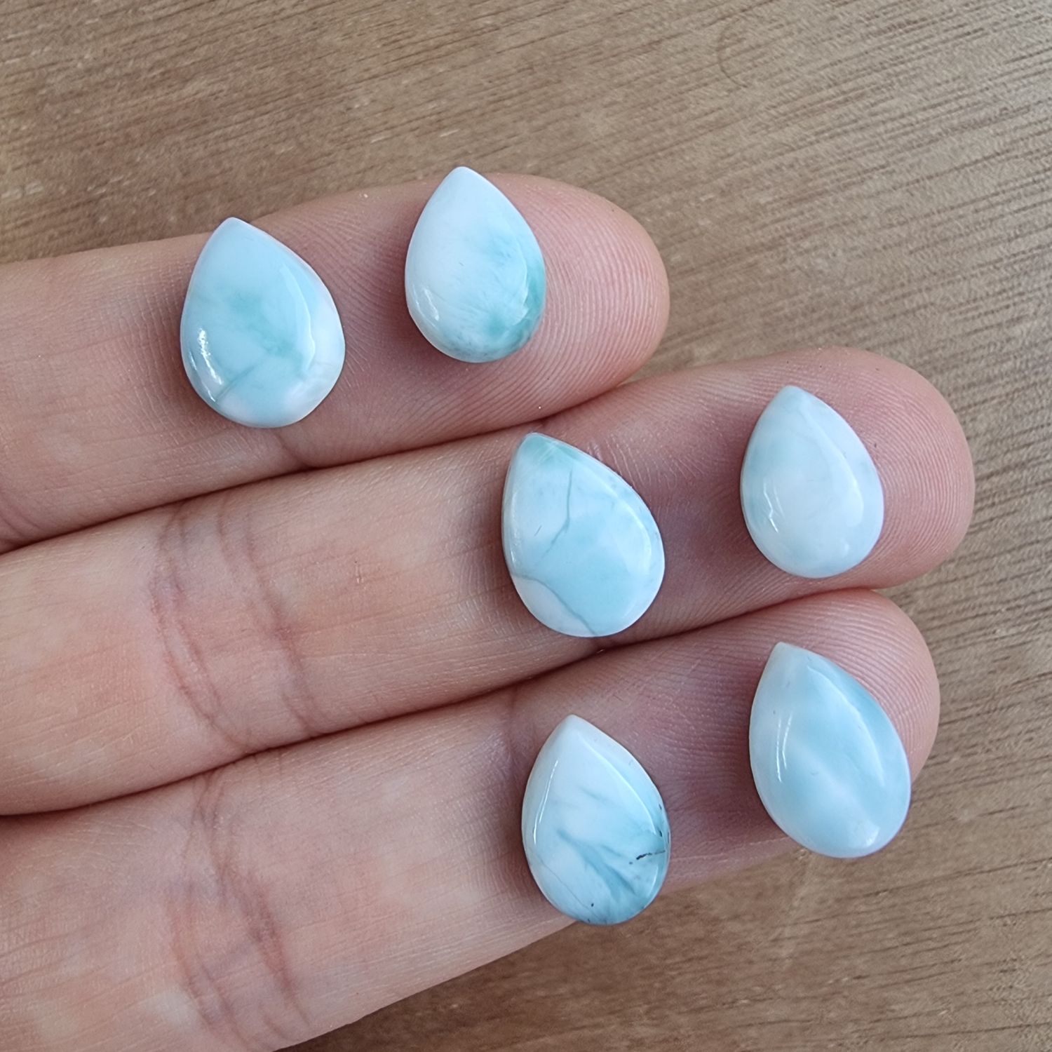 Larimar Cabochon Lot / Pendant Lot for jewelry making or diy craft projects 5.3gr