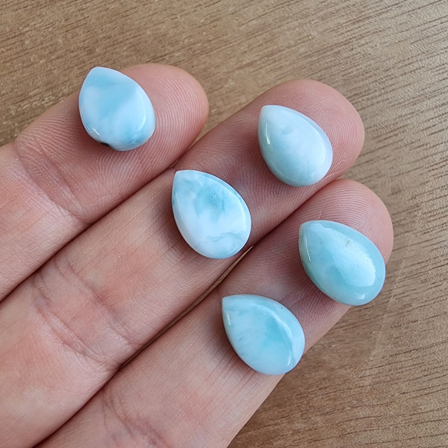 Larimar Cabochon Lot / Pendant Lot for jewelry making or diy craft projects 4.5gr