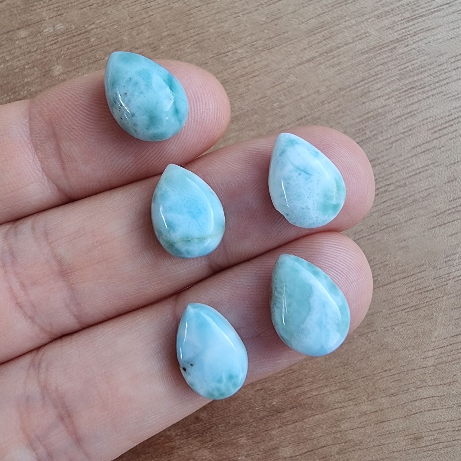 Larimar Cabochon Lot / Pendant Lot for jewelry making or diy craft projects 5.2gr