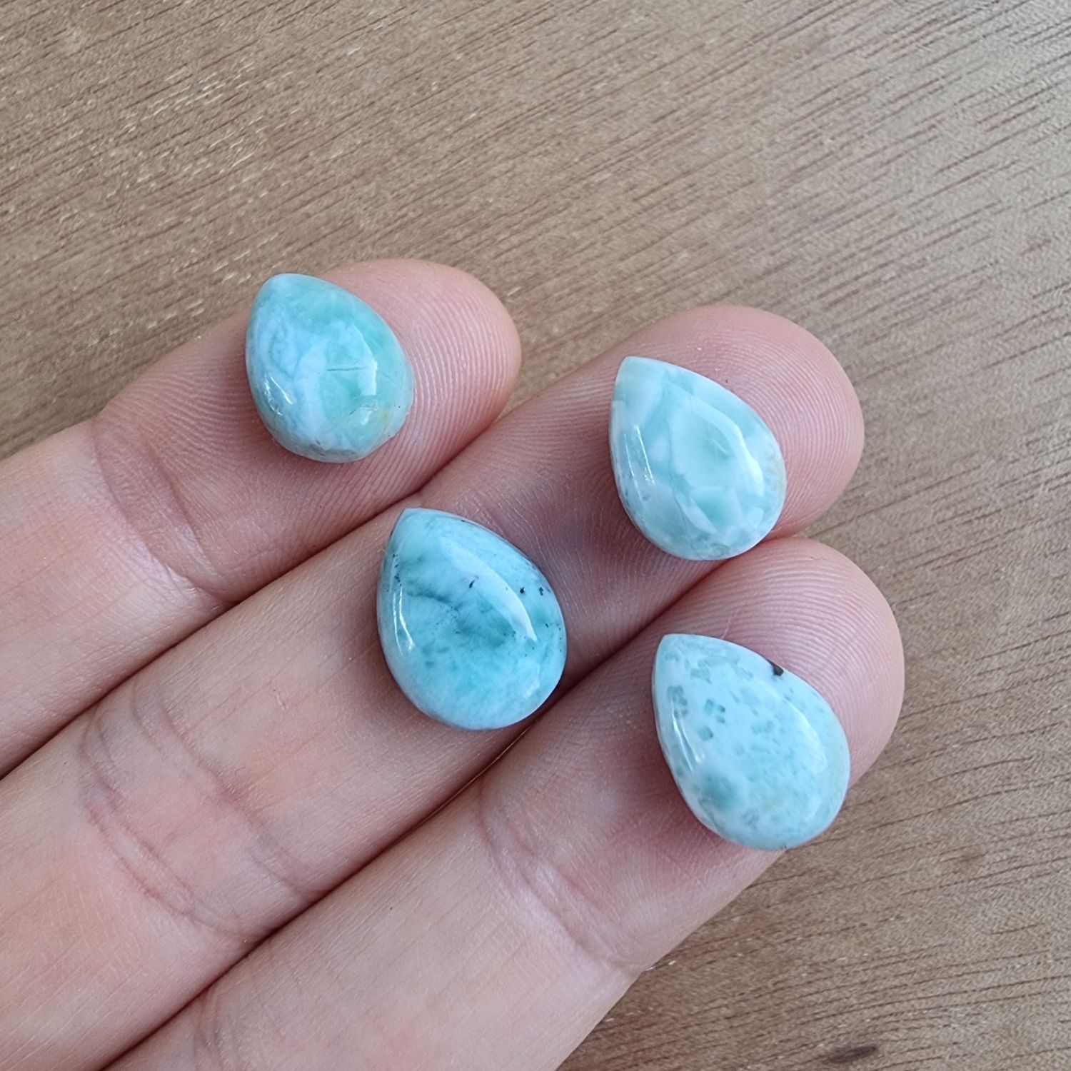 Larimar Cabochon Lot / Pendant Lot for jewelry making or diy craft projects 5.3gr