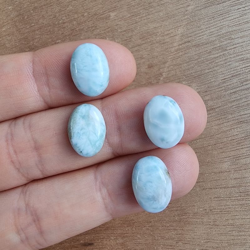 Larimar Cabochon Lot / Pendant Lot for jewelry making or diy craft projects 4.5gr